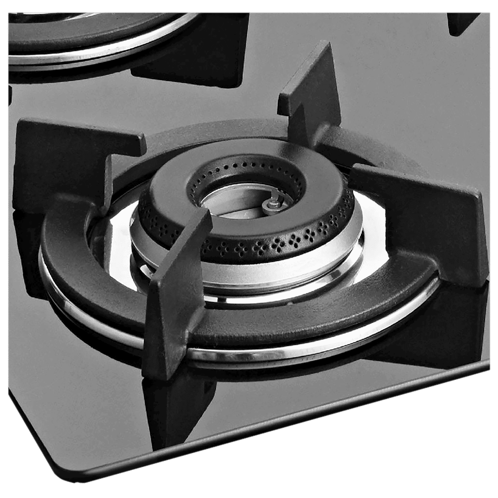 Sunflame Lotus Toughened Glass Top 4 Burner Automatic Hob (Heavy Duty Pan Support, Black)_4