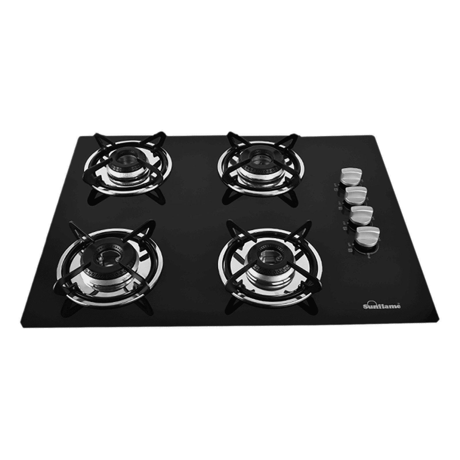 Sunflame Lotus Toughened Glass Top 4 Burner Automatic Hob (Heavy Duty Pan Support, Black)_6