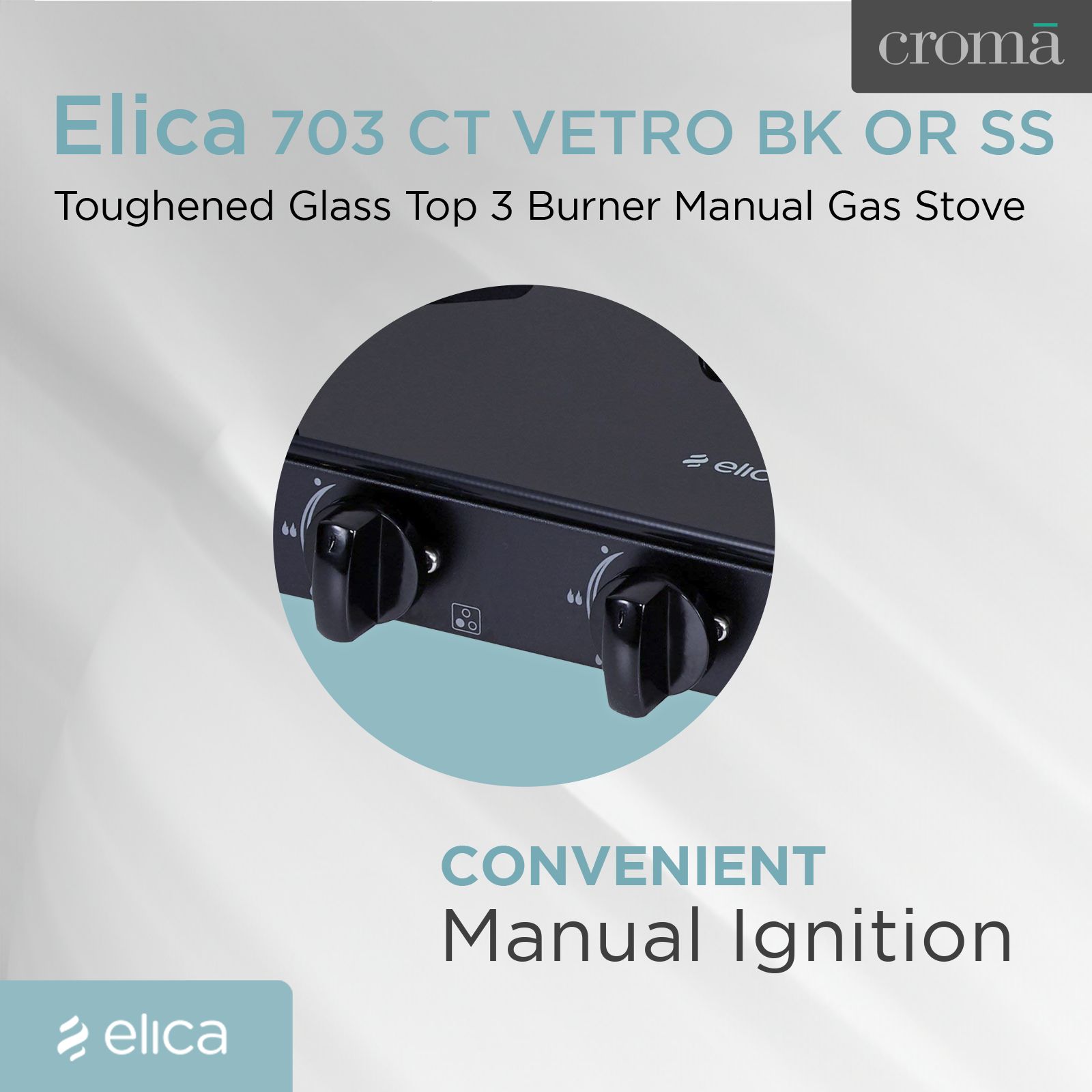 elica 703 CT VETRO BK OR SS Glass Top 3 Burner Manual Gas Stove (ISI Certified, Black)_13