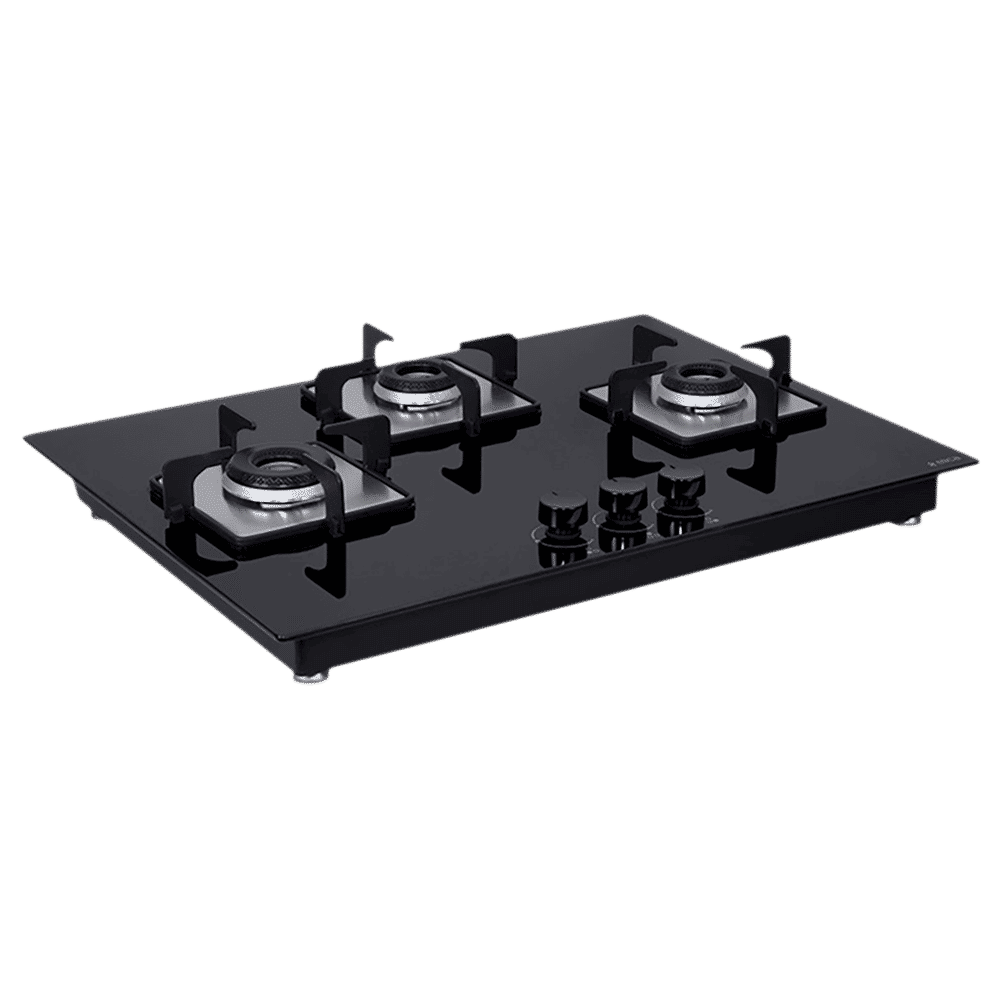 Elica FLEXI HCT 375 DX LOTUS BK Toughened Glass Top 3 Burner Automatic Electric Hob (Cast Iron Grid, Black)_9