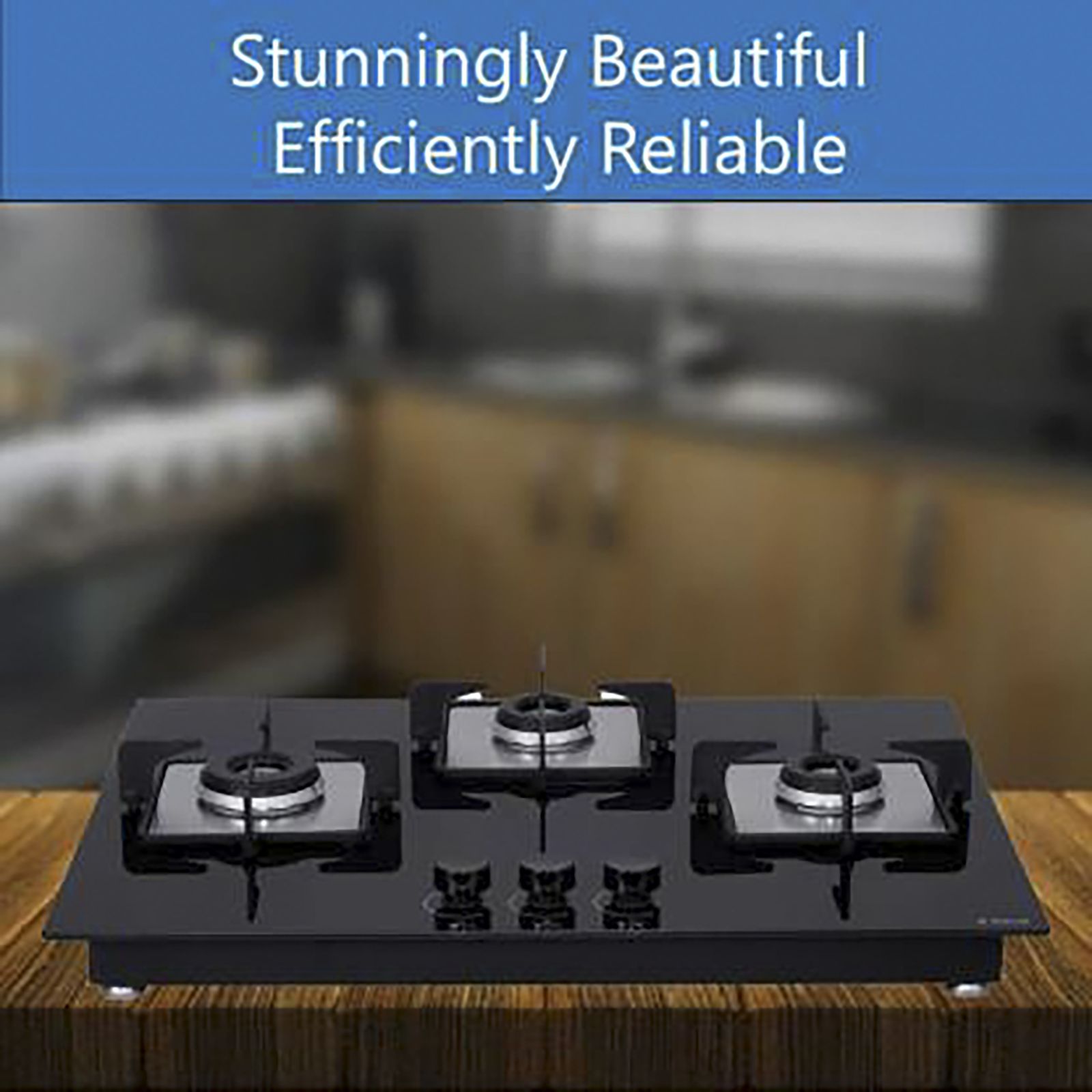 Elica FLEXI HCT 375 DX LOTUS BK Toughened Glass Top 3 Burner Automatic Electric Hob (Cast Iron Grid, Black)_7