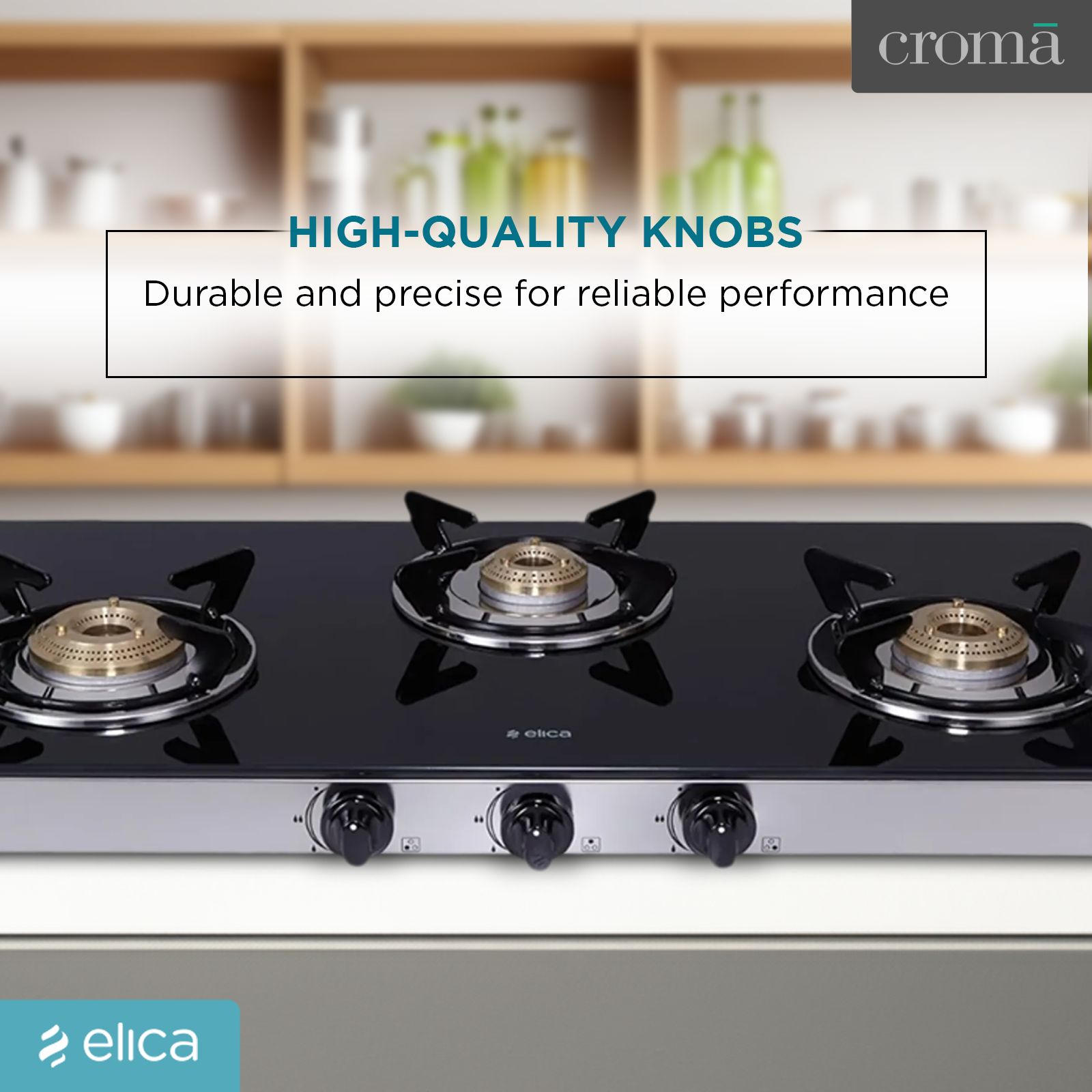elica 773 CT DT VETRO Toughened Glass Top 3 Burner Manual Gas Stove (Round Euro Coated Grid, Black)_10