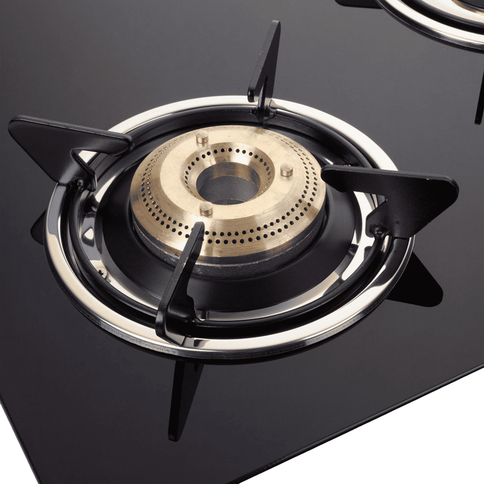elica Patio ICT 773 DT SERIES Toughened Glass Top 3 Burner Manual Gas Stove (Rust Resistant, Black)_4