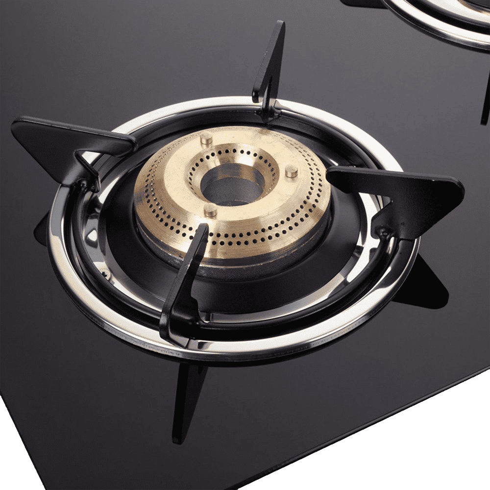 Elica Patio ICT 469 BLK DT SE Toughened Glass Top 4 Burner Manual Gas Stove (Corrosion Resistance, Black)_6