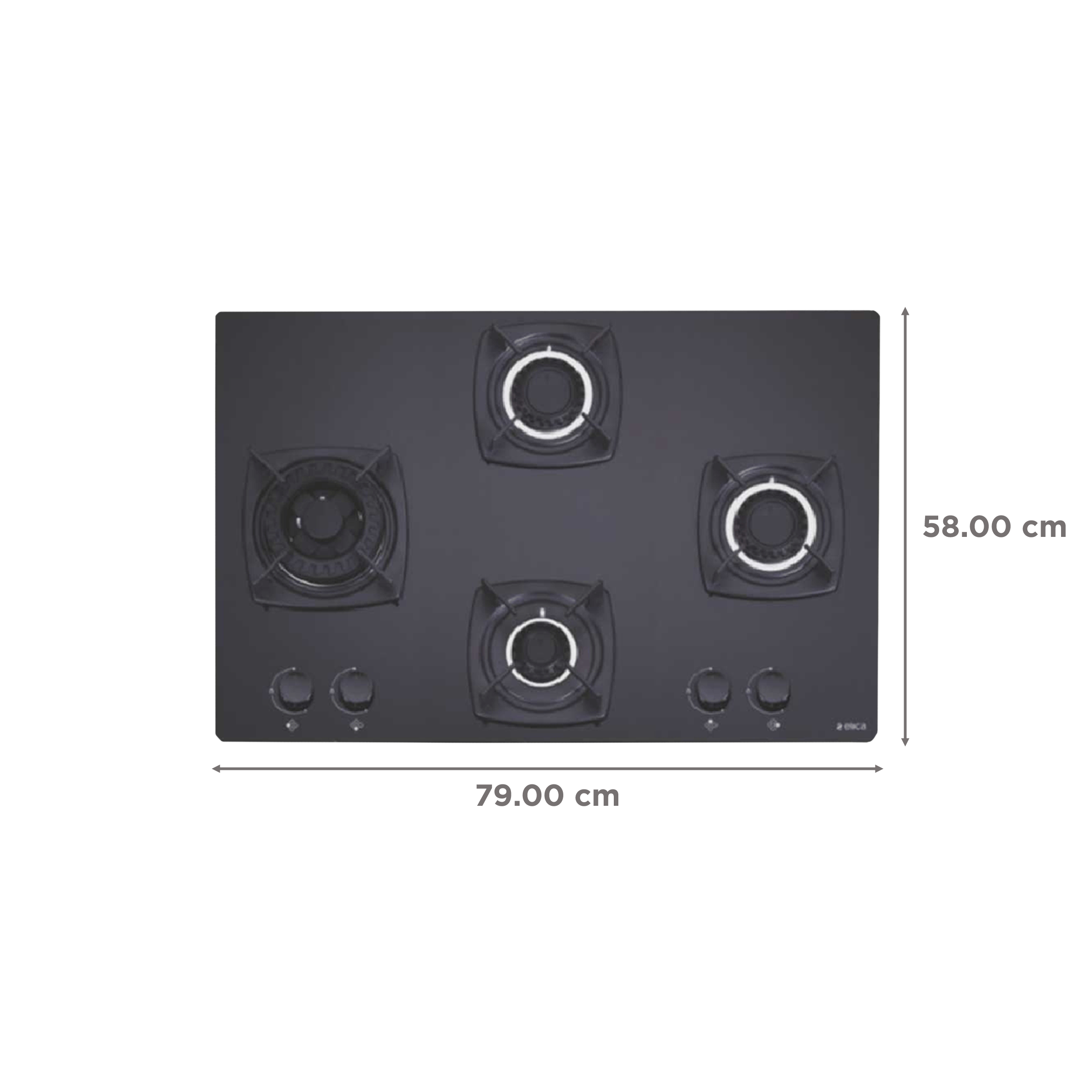 Elica DT FLEXI MFC 4B 70 SWIRL Glass Top 4 Burner Automatic Hob (Rotational On Device Control, Black)_2