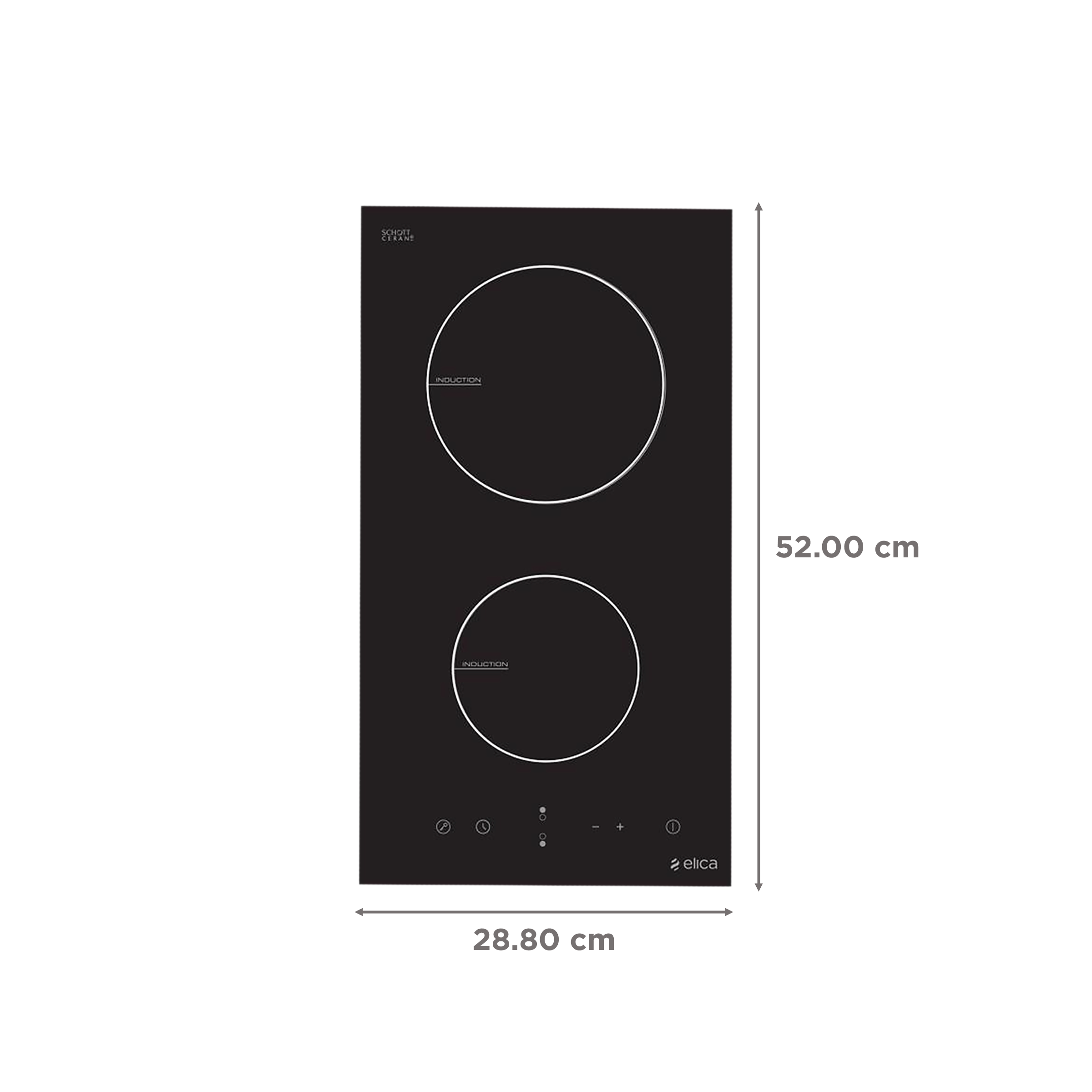 Elica EIH 2 Z 30 3500W Double Induction Hob with Sensor Touch_2