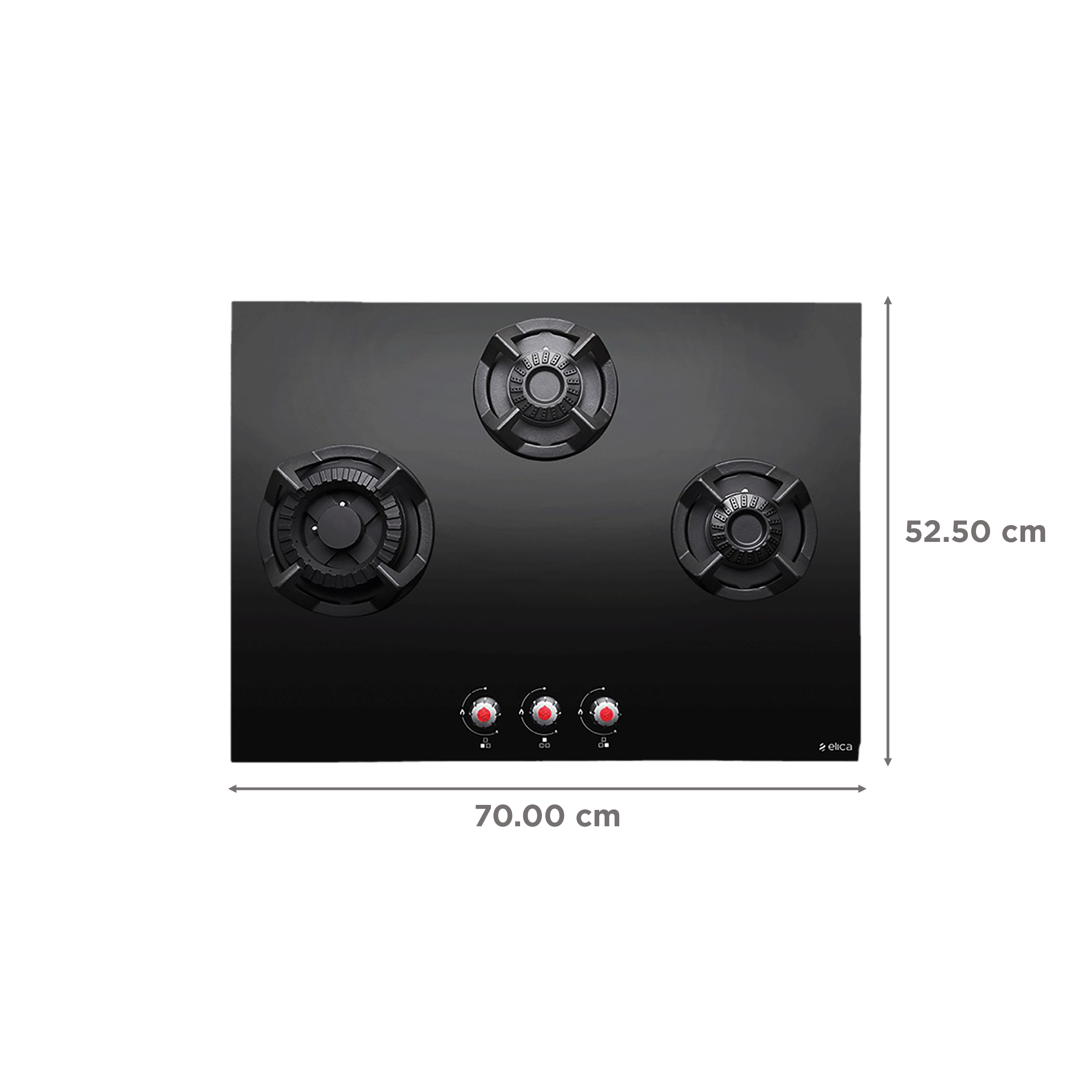 Elica CLASSIC MFC 3B 70 SWIRL N Glass Top 3 Burner Automatic Electric Hob (Multi Flame Control, Black) Elica CLASSIC MFC 3B 70 SWIRL N Glass Top 3 Burner Automatic Electric Hob (Multi Flame Control, Black)_2
