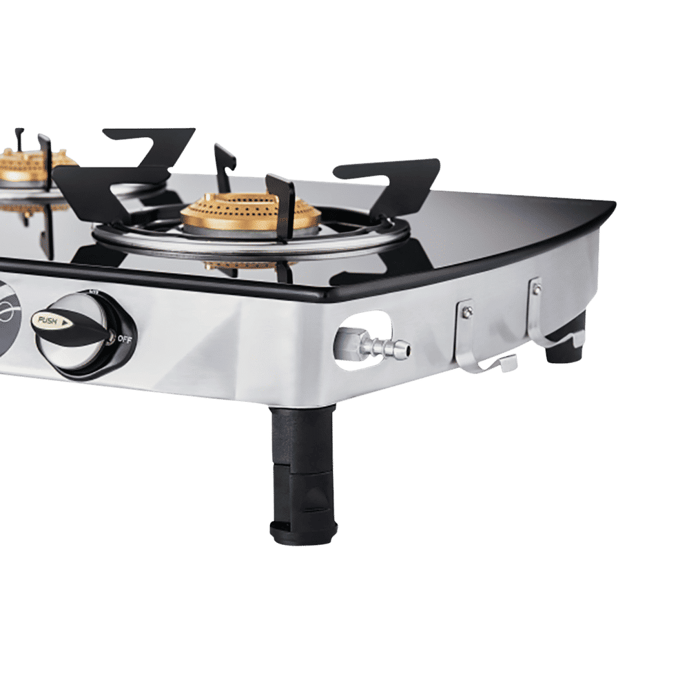 Preethi Blue Flame Streak Toughened Glass Top 2 Burner Manual Gas Stove (Lighter Holder, Black) Preethi Blue Flame Streak Toughened Glass Top 2 Burner Manual Gas Stove (Lighter Holder, Black)_4
