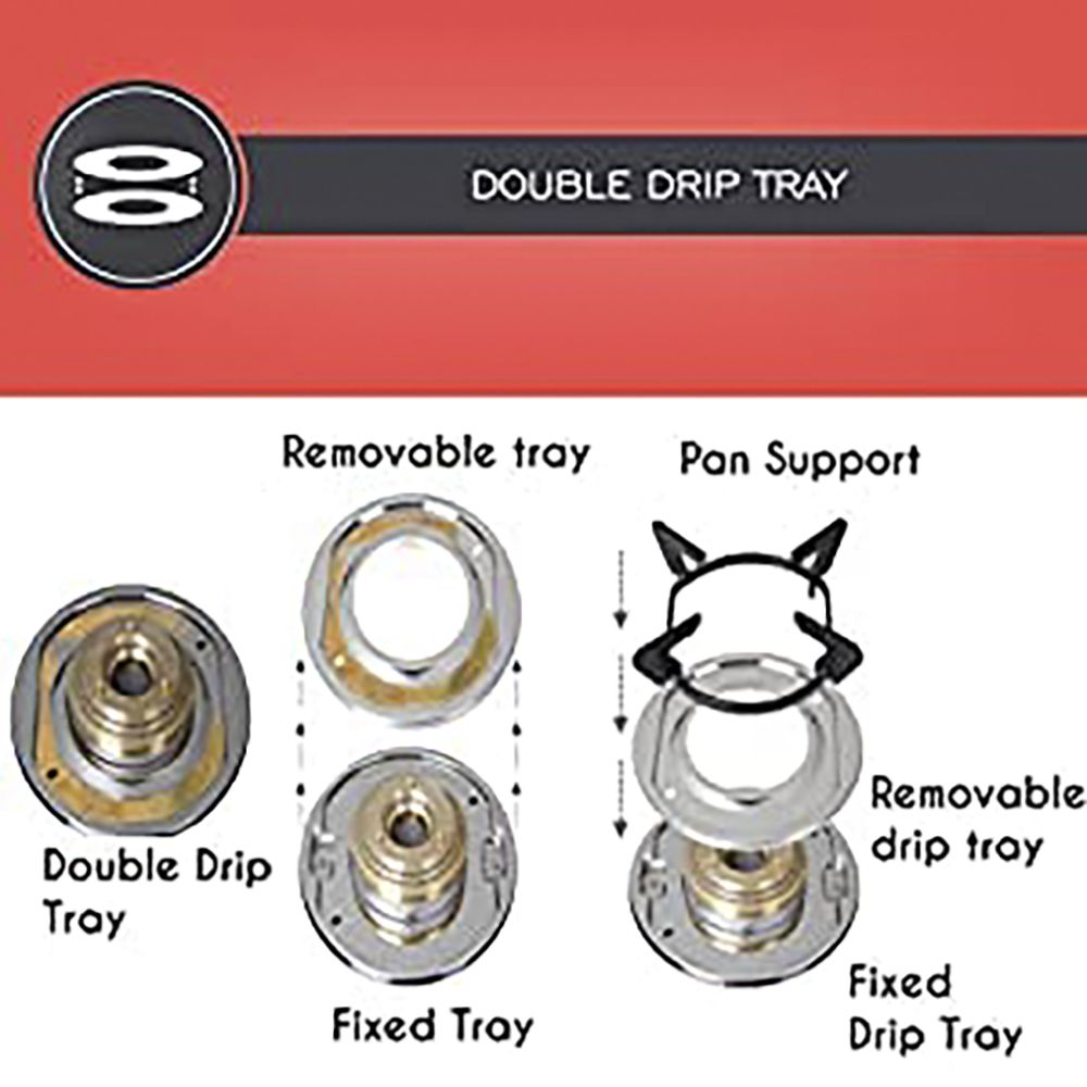 Elica 694 CT DT VETRO Toughened Glass Top 4 Burner Manual Gas Stove (Round Euro Coated Grid, Black)_7