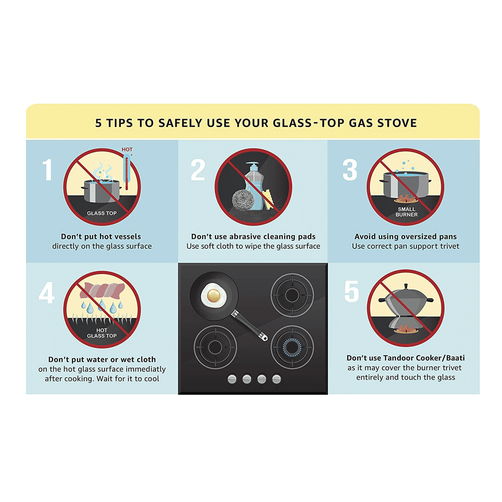 Elica 694 CT DT VETRO Toughened Glass Top 4 Burner Manual Gas Stove (Round Euro Coated Grid, Black)_10