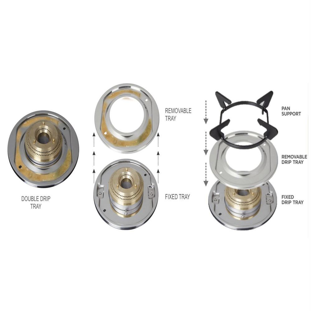 Elica 694 CT DT VETRO Toughened Glass Top 4 Burner Manual Gas Stove (Round Euro Coated Grid, Black)_11