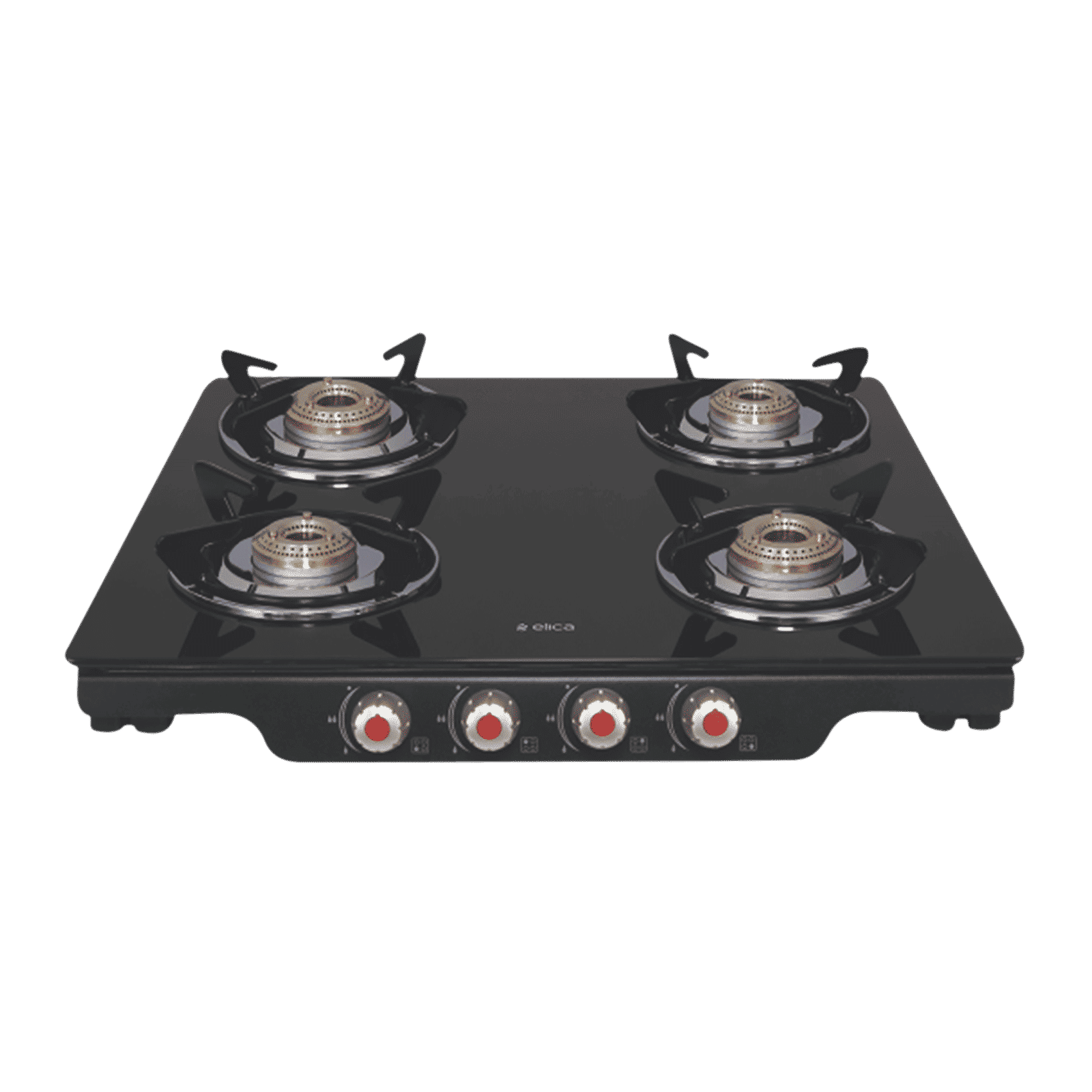 Elica Patio ICT 460 BK DT AI SE Toughened Glass Top 4 Burner Automatic Gas Stove (Heavy Duty, Black)_1
