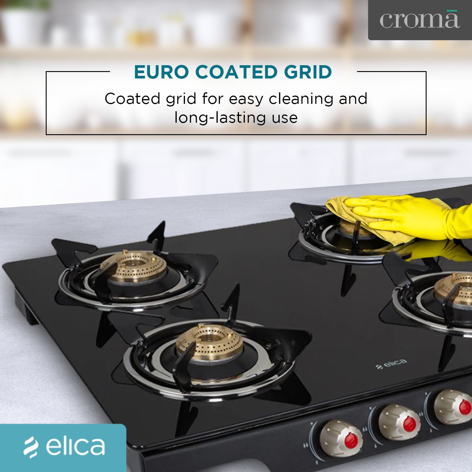 Elica Patio ICT 460 BK DT AI SE Toughened Glass Top 4 Burner Automatic Gas Stove (Heavy Duty, Black)_13