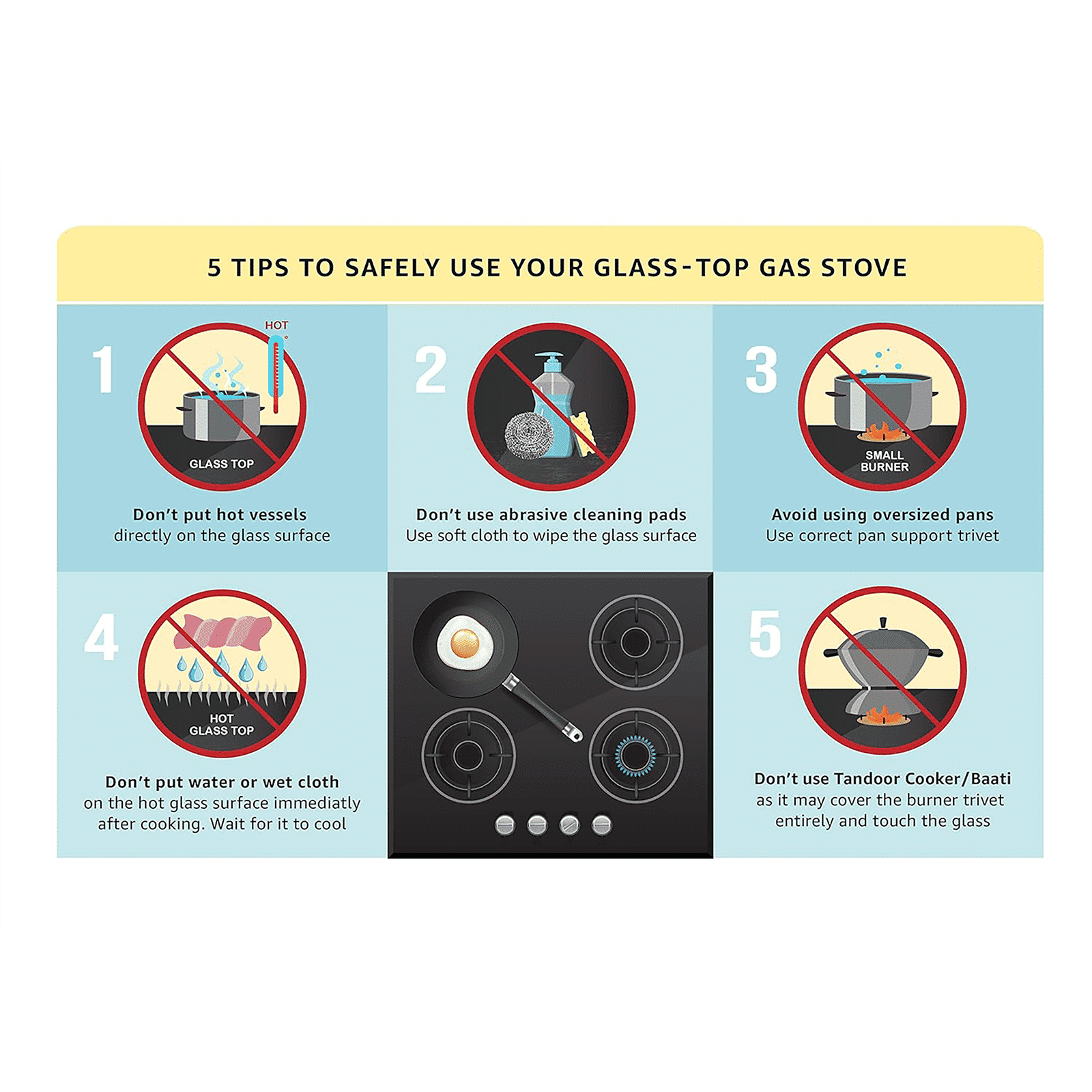 Elica Patio ICT 460 BK DT AI SE Toughened Glass Top 4 Burner Automatic Gas Stove (Heavy Duty, Black)_5