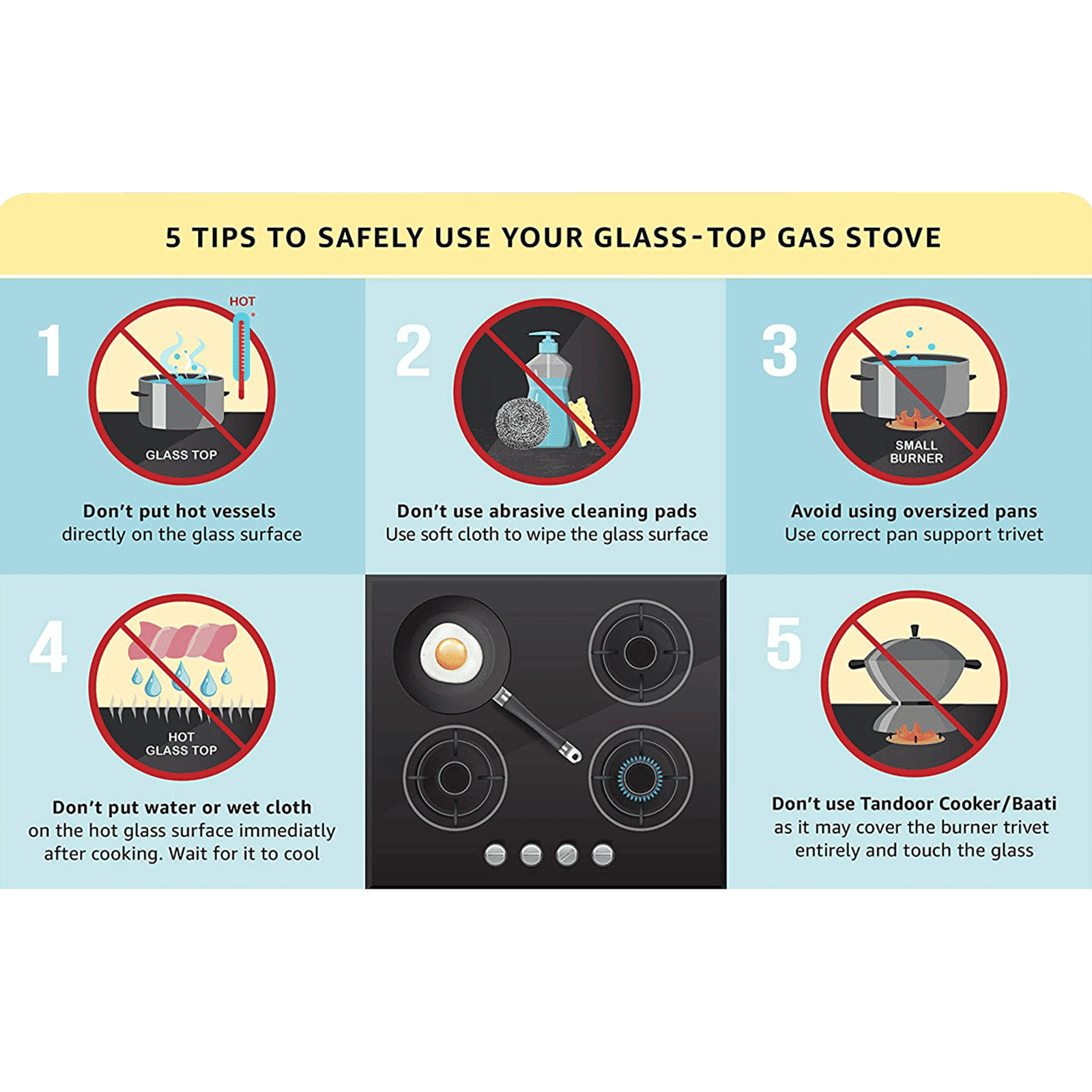 Elica Patio ICT DT 469 BLK S Glass Top 4 Burner Automatic Electric Gas Stove (Round Euro Coated Grid, Black)_4