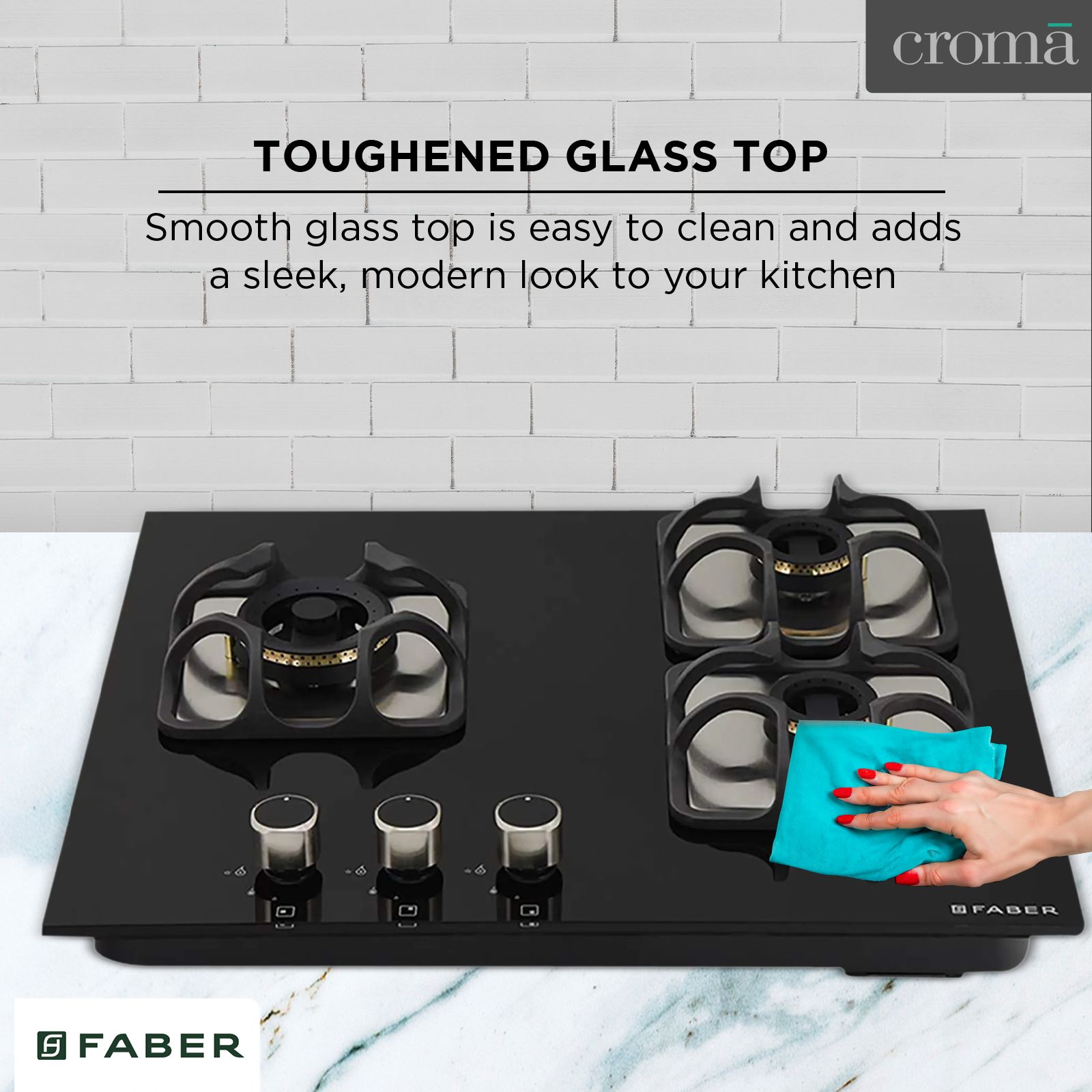 Faber Imperia 603 BRB CI BK Toughened Glass Top 3 Burner Automatic Hob (High Quality Knob, Black)_13