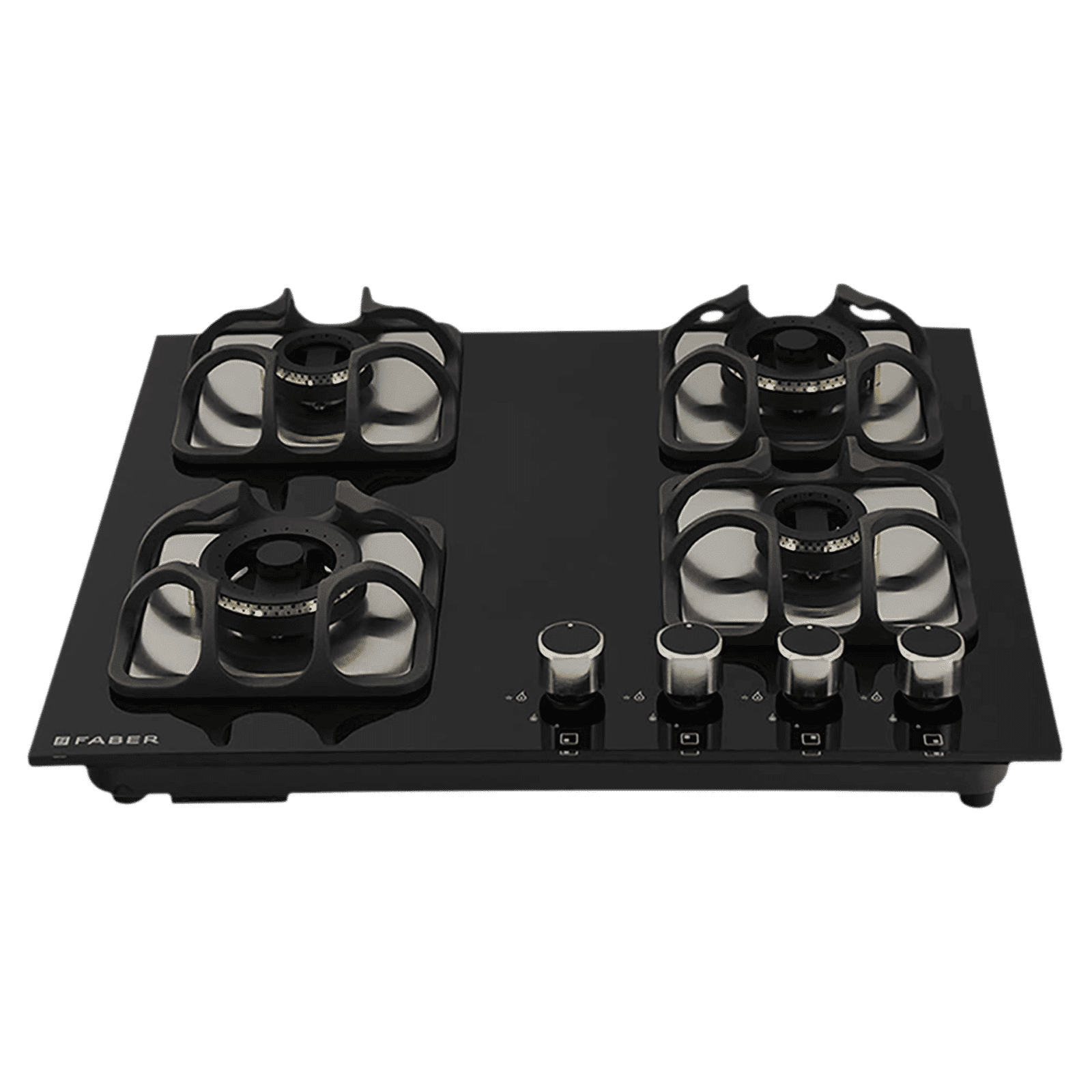 Faber Imperia 604 BRB CI BK Toughened Glass Top 4 Burner Automatic Hob (High Quality Knob, Black) Faber Imperia 604 BRB CI BK Toughened Glass Top 4 Burner Automatic Hob (High Quality Knob, Black)_1