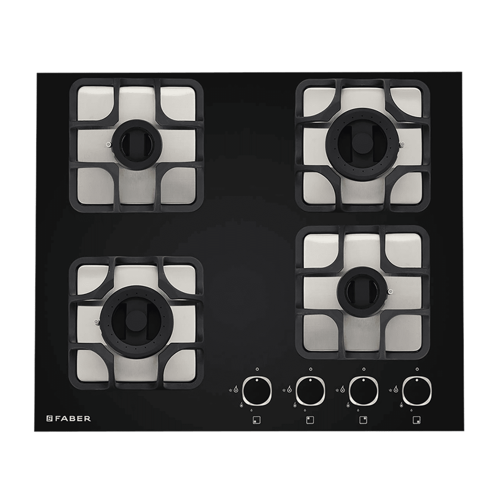 Faber Imperia 604 BRB CI BK Toughened Glass Top 4 Burner Automatic Hob (High Quality Knob, Black) Faber Imperia 604 BRB CI BK Toughened Glass Top 4 Burner Automatic Hob (High Quality Knob, Black)_4