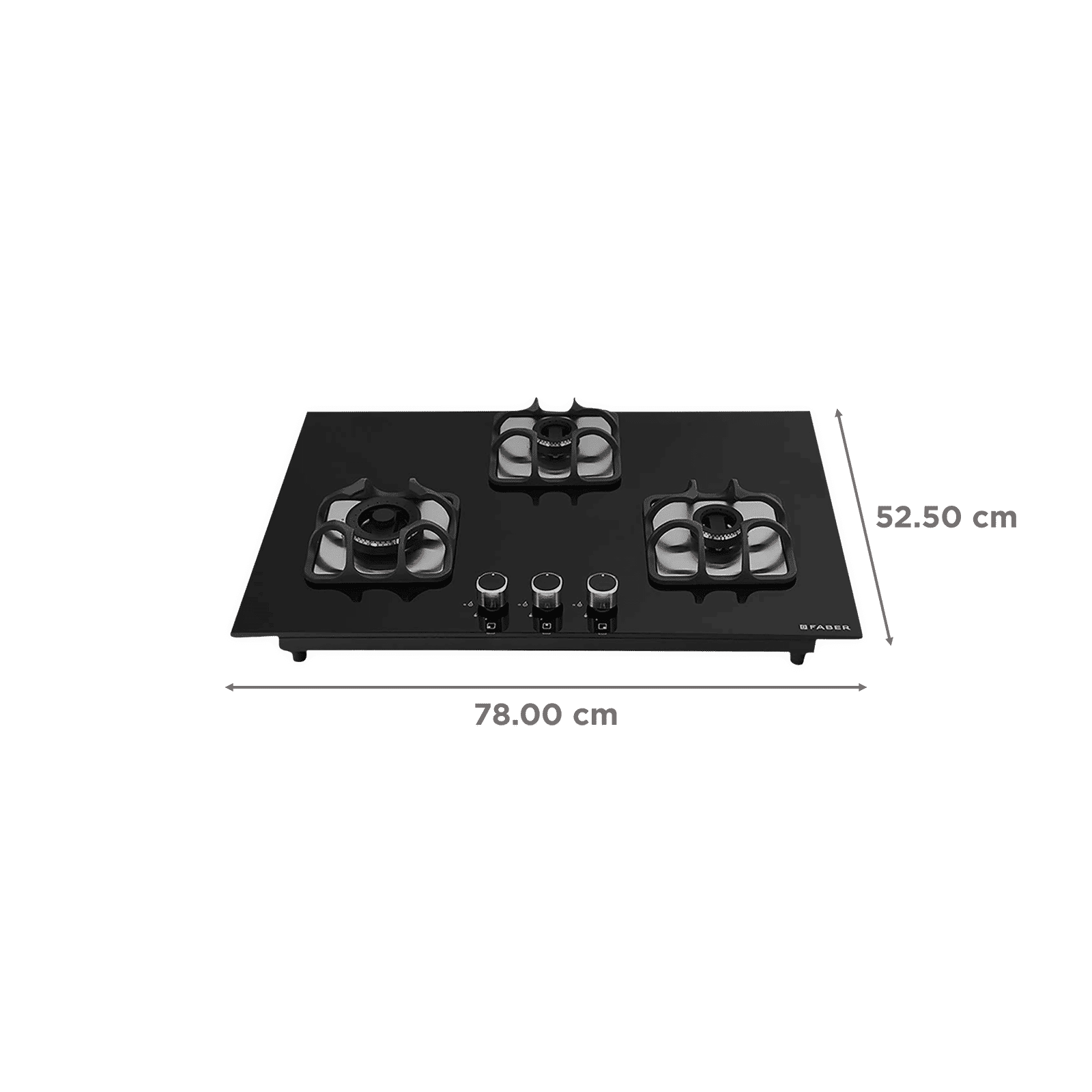 Faber Imperia 783 BRB CI BK Toughened Glass Top 3 Burner Automatic Hob (High Quality Knob, Black) Faber Imperia 783 BRB CI BK Toughened Glass Top 3 Burner Automatic Hob (High Quality Knob, Black)_2