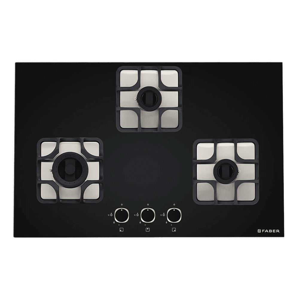 Faber Imperia 783 BRB CI BK Toughened Glass Top 3 Burner Automatic Hob (High Quality Knob, Black) Faber Imperia 783 BRB CI BK Toughened Glass Top 3 Burner Automatic Hob (High Quality Knob, Black)_4