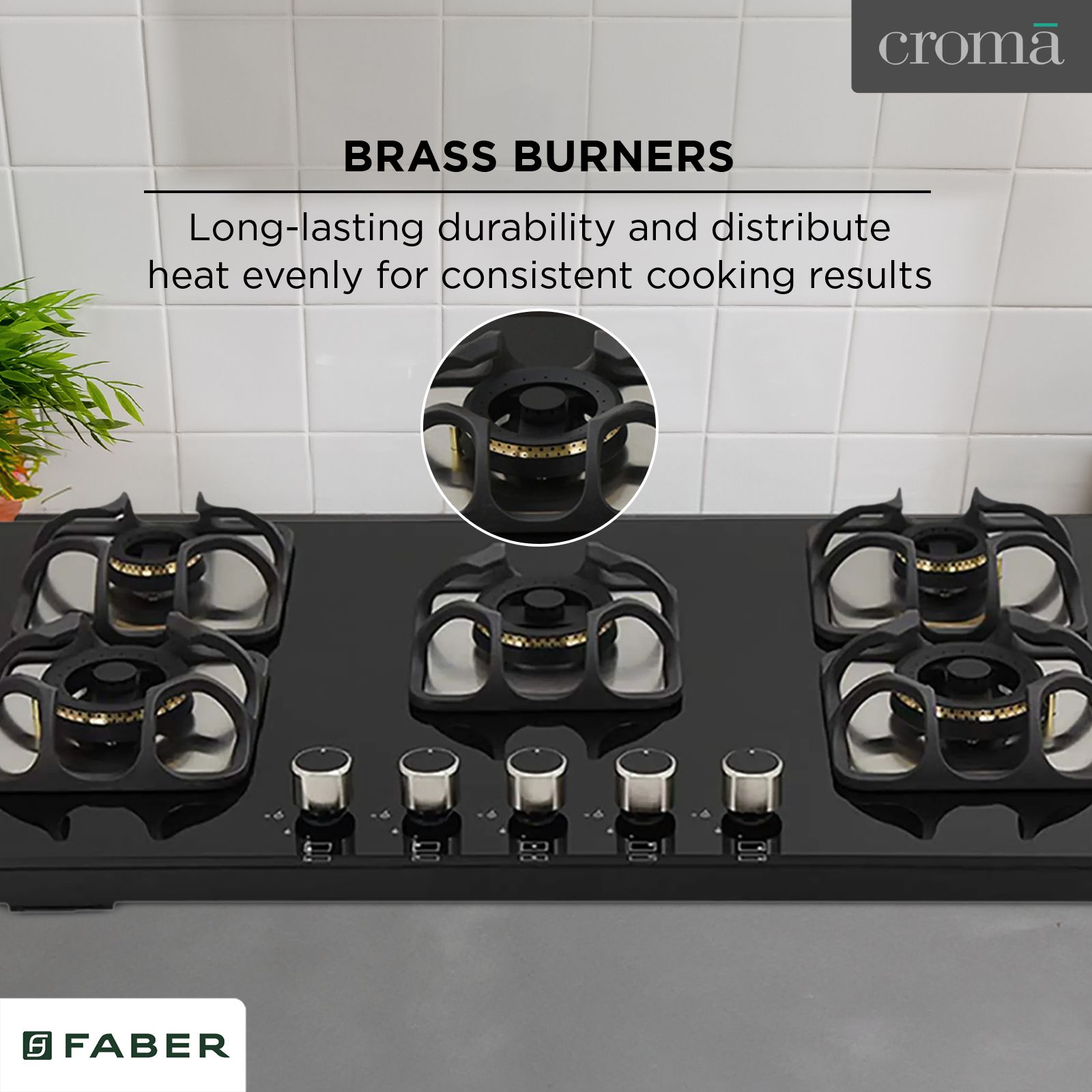 Faber Imperia 905 BRB CI BK Toughened Glass Top 5 Burner Automatic Hob (High Quality Knob, Black) Faber Imperia 905 BRB CI BK Toughened Glass Top 5 Burner Automatic Hob (High Quality Knob, Black)_10