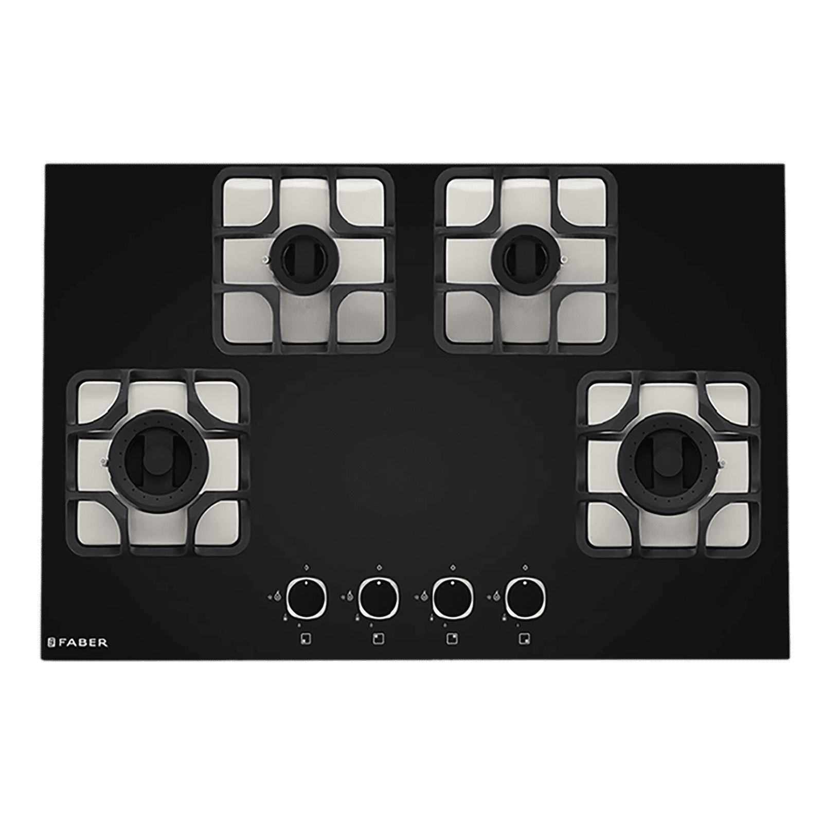 Faber Imperia Plus 784 BRB CI BK Toughened Glass Top 4 Burner Automatic Hob (High Quality Knob, Black) Faber Imperia Plus 784 BRB CI BK Toughened Glass Top 4 Burner Automatic Hob (High Quality Knob, Black)_4