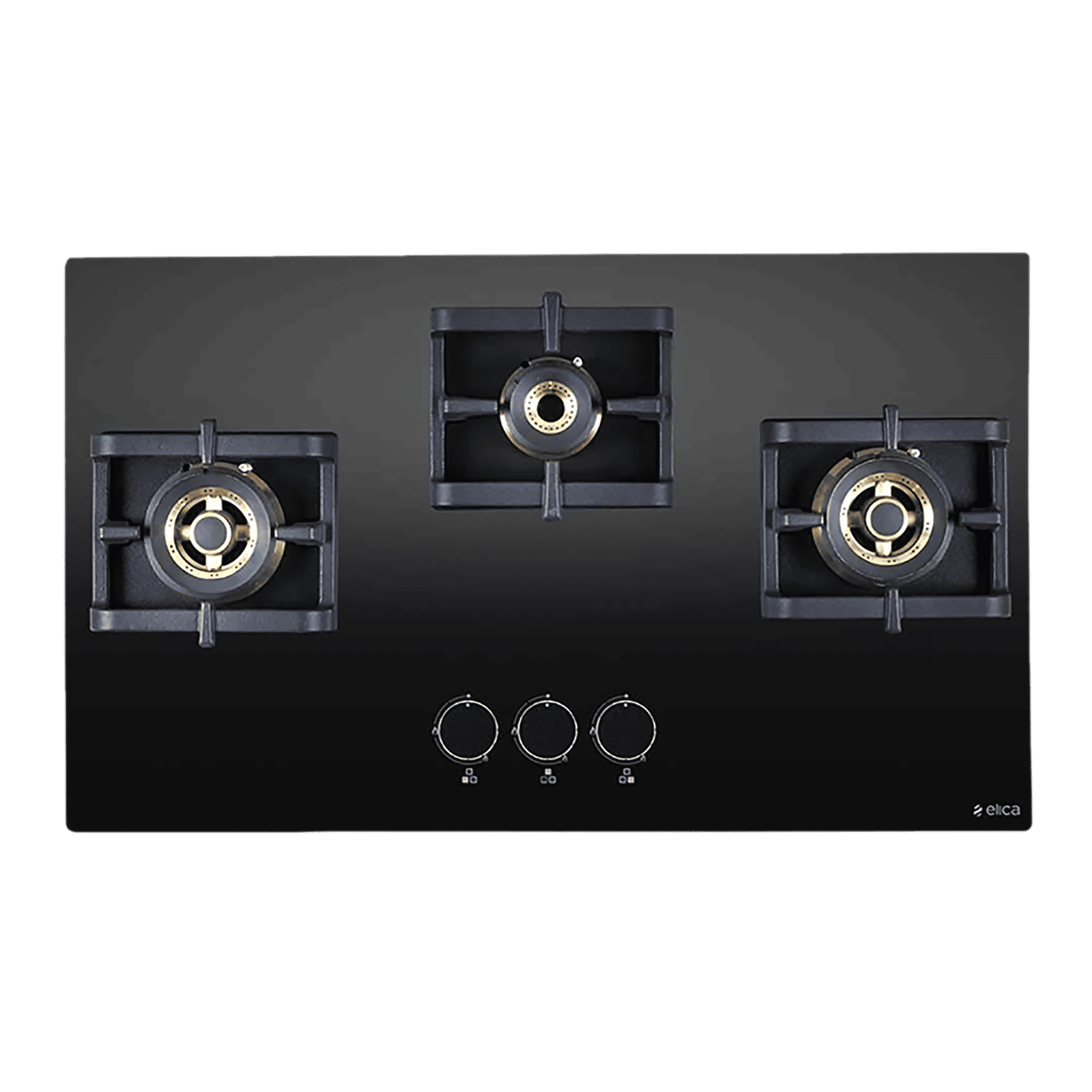 Elica Flexi Pro FB 3B 75 MT DX Glass Top 3 Burner Automatic Electric Hob (Round Metallic Knob, Black)_6