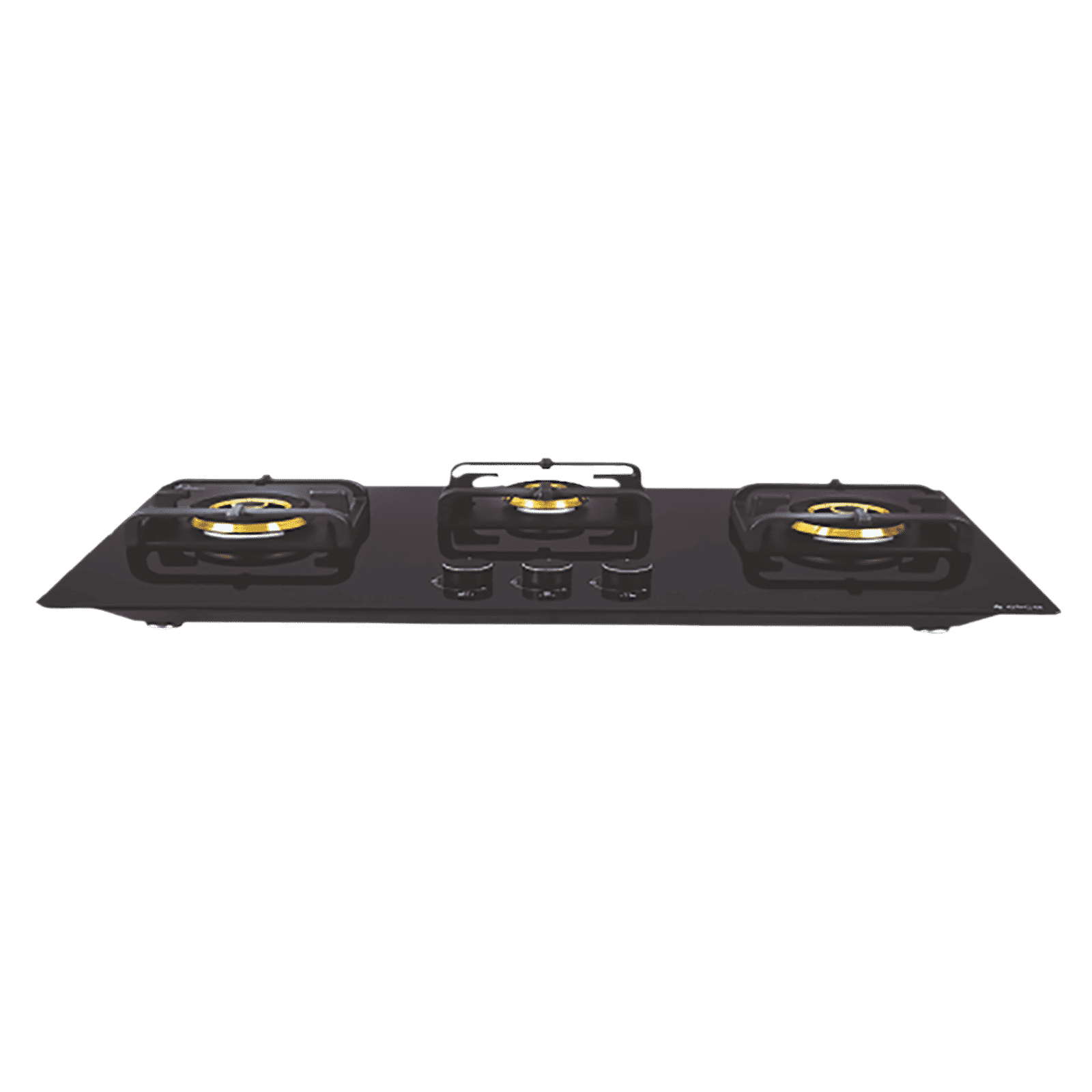 Elica Flexi Pro FB 3B 75 MT DX Glass Top 3 Burner Automatic Electric Hob (Round Metallic Knob, Black)_8