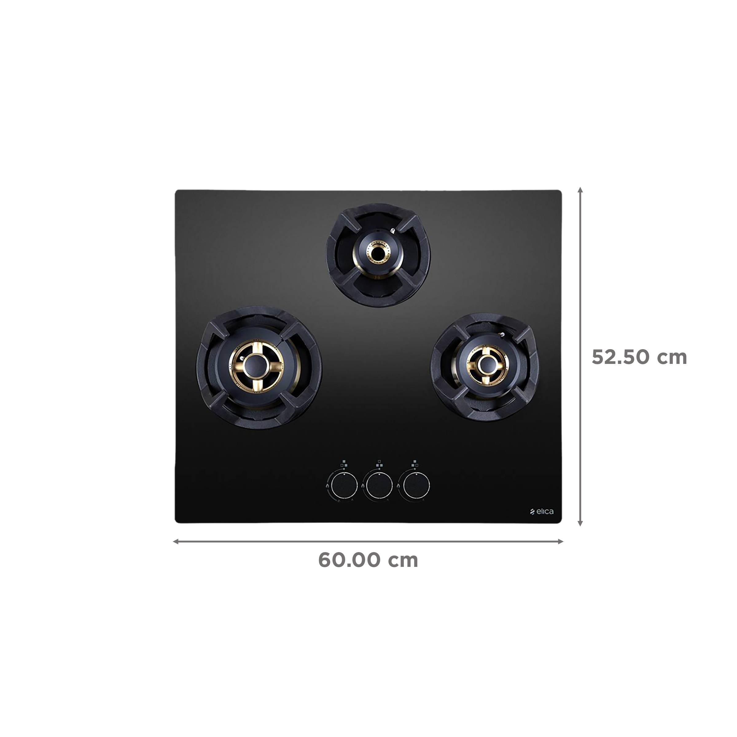 Elica CLASSIC FLEXI FB MFC 3B 60 MT Toughened Glass Top 3 Burner Automatic Electric Hob (Round Metallic Knob, Black) Elica CLASSIC FLEXI FB MFC 3B 60 MT Toughened Glass Top 3 Burner Automatic Electric Hob (Round Metallic Knob, Black)_2
