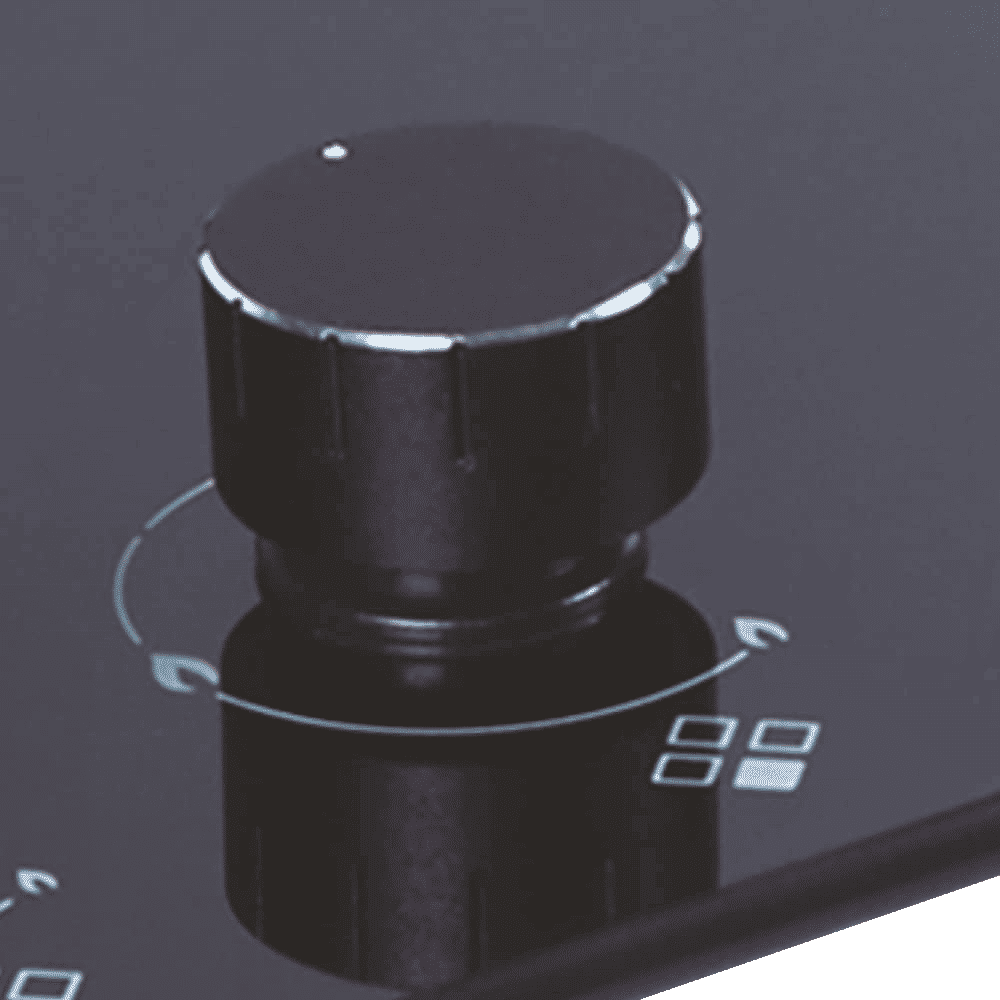 Elica CLASSIC FLEXI FB MFC 4B 70 MT Glass Top 4 Burner Automatic Electric Hob (Round Metallic Knob, Black)_5