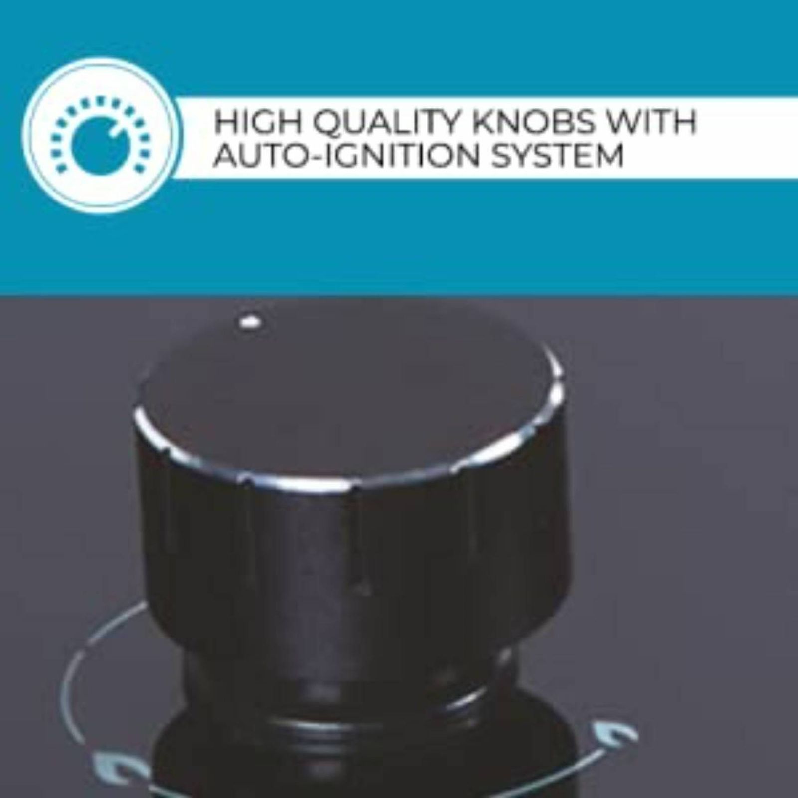 Elica CLASSIC FLEXI FB MFC 4B 70 MT Glass Top 4 Burner Automatic Electric Hob (Round Metallic Knob, Black)_7