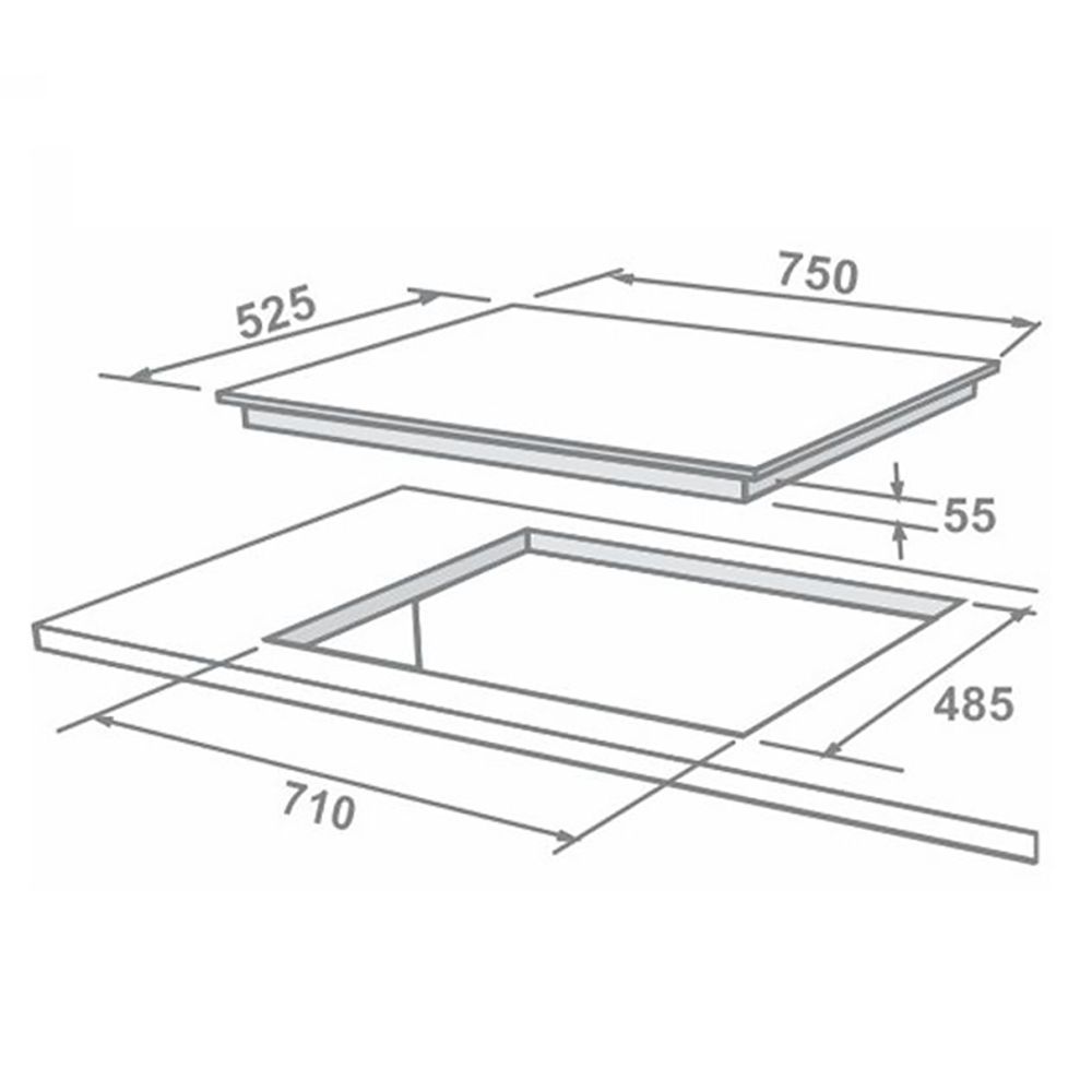 Elica CLASSIC FLEXI FB MFC 4B 90 MT Glass Top 4 Burner Automatic Electric Hob (Round Metallic Knob, Black)_4