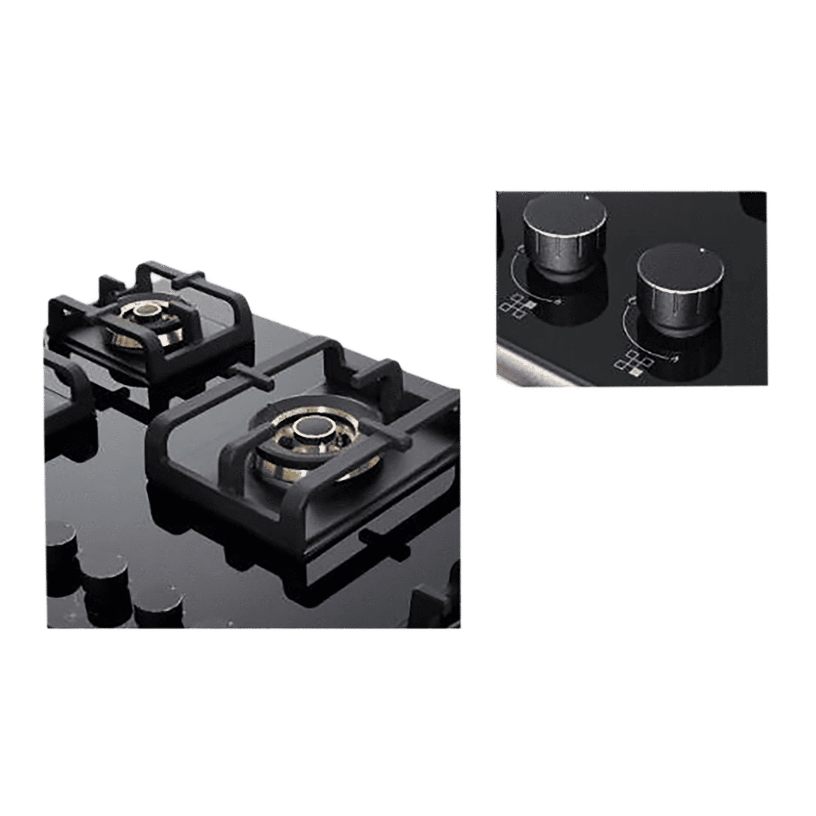 Elica PRO FB MFC 4B 100 DX FFD Glass Top 4 Burner Automatic Electric Hob (Round Metallic Knob, Black)_8