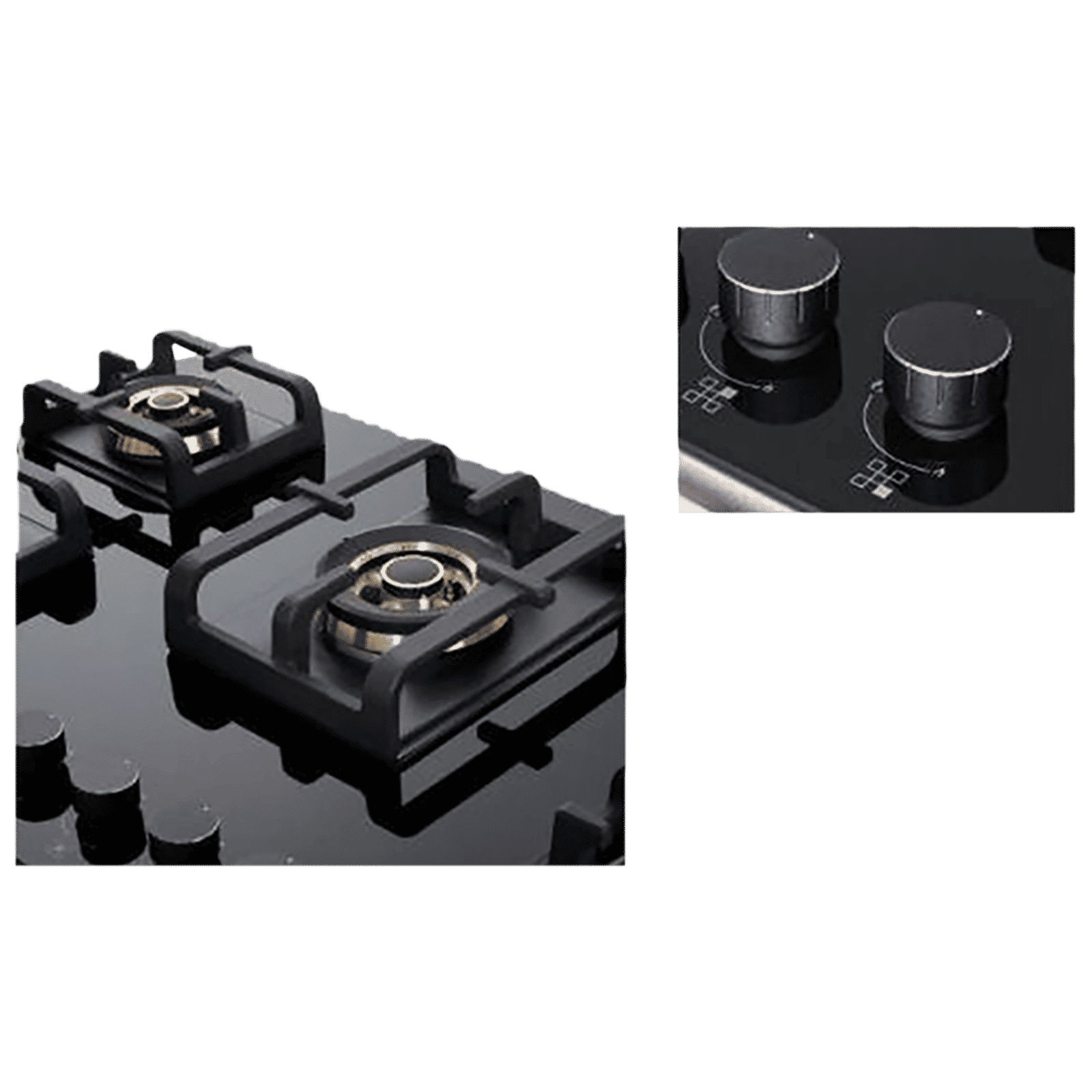 Elica PRO FB MFC 4B 120 DX FFD Glass Top 4 Burner Automatic Electric Hob (Round Metallic Knob, Black)_4