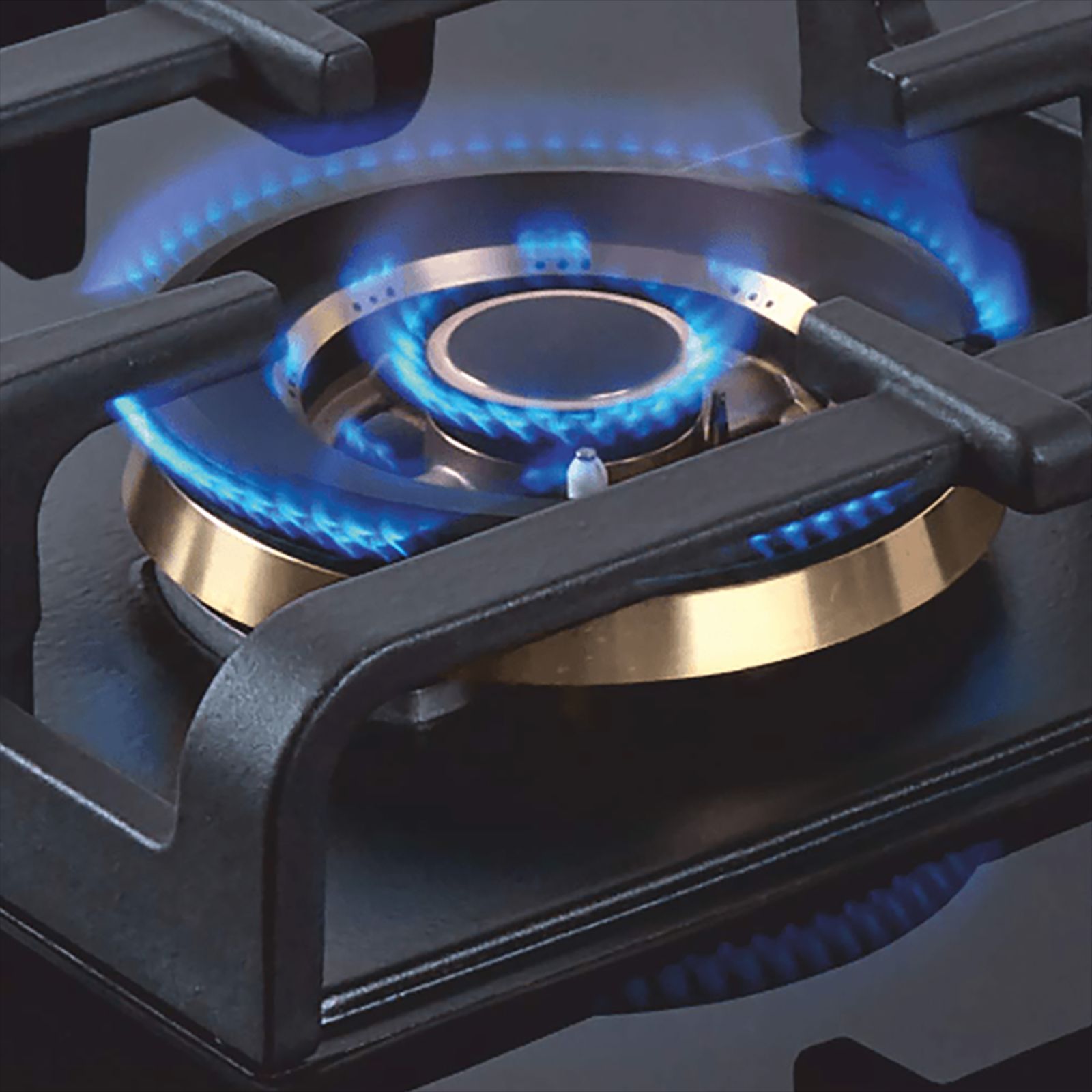 Elica PRO FB MFC 5B 90 MT FFD Glass Top 5 Burner Automatic Electric Hob (Round Metallic Knob, Black)_4