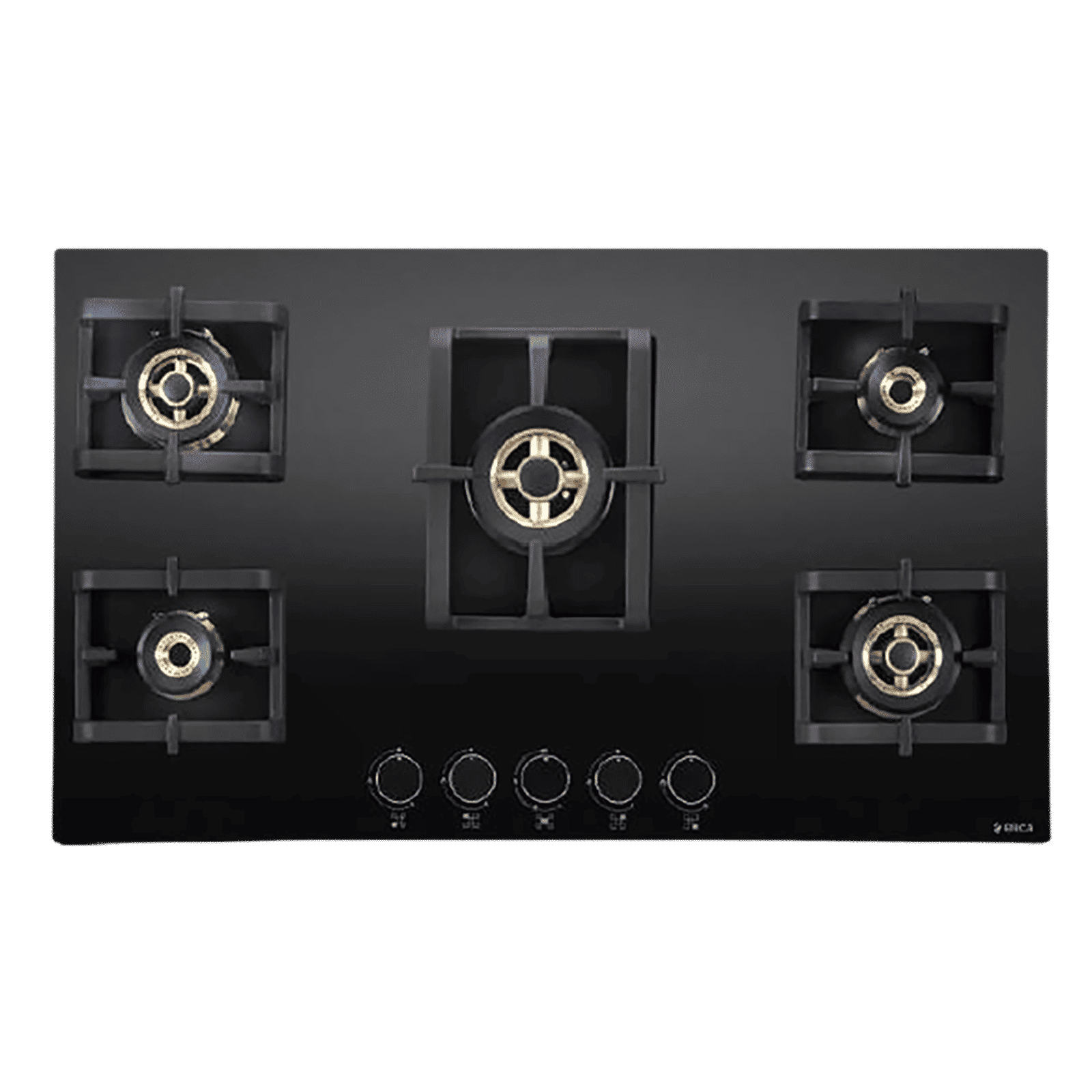 Elica PRO FB MFC 5B 90 MT FFD Glass Top 5 Burner Automatic Electric Hob (Round Metallic Knob, Black)_6
