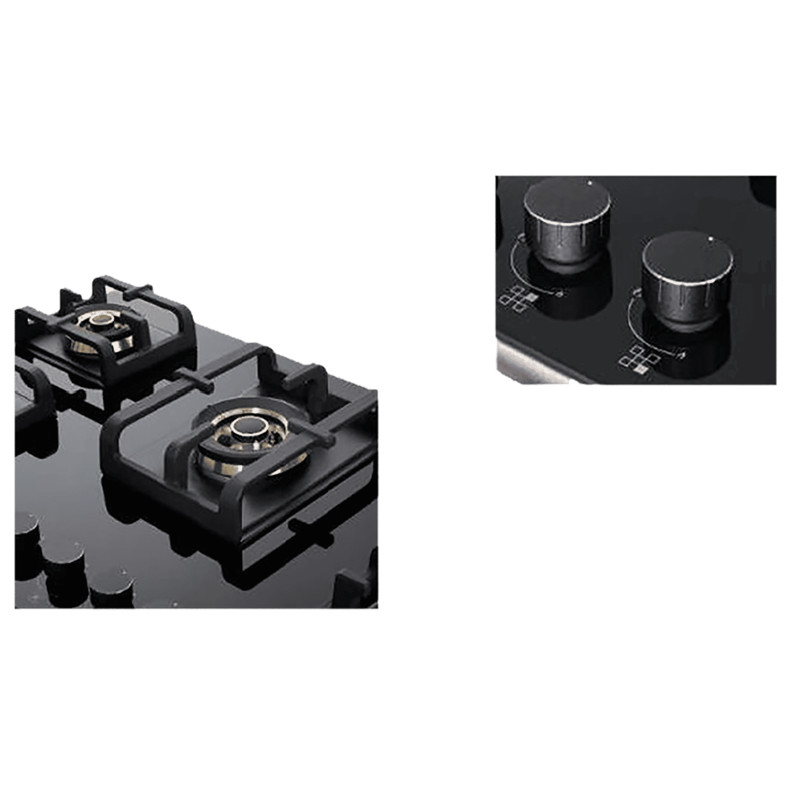 Elica PRO FB MFC 5B 90 MT FFD Glass Top 5 Burner Automatic Electric Hob (Round Metallic Knob, Black)_7