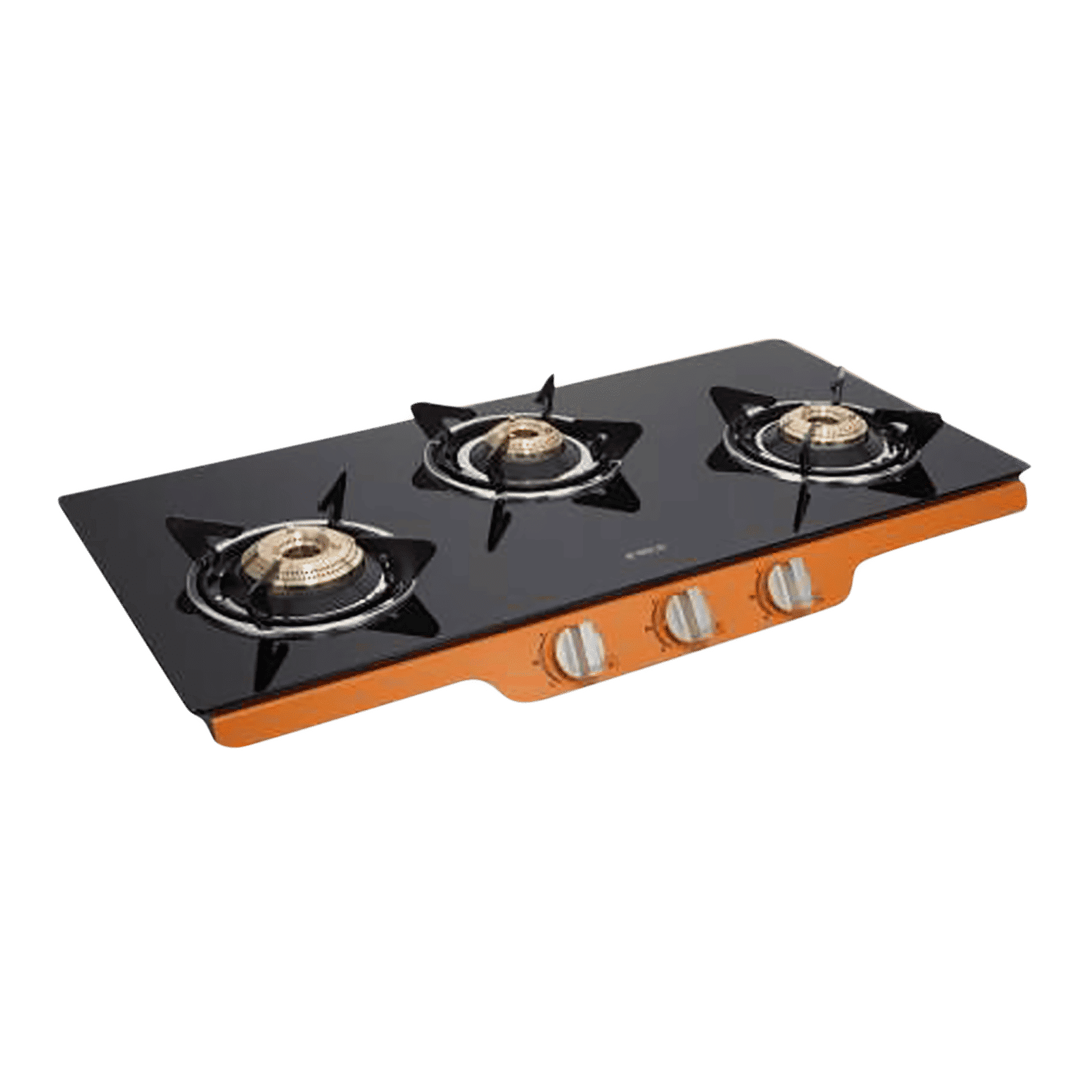 Elica Patio ICT DT 773 ORG AI S Toughened Glass Top 3 Burner Manual Gas Stove (Double Drip Tray, Black/Orange) Elica Patio ICT DT 773 ORG AI S Toughened Glass Top 3 Burner Manual Gas Stove (Double Drip Tray, Black/Orange)_6