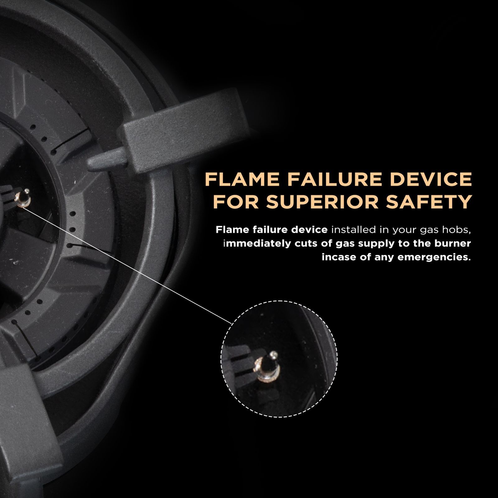 Faber UTOPIA HT 604 CRS BR CI AI Toughened Glass Top 4 Burner Automatic Electric Hob (Heat Resistant Metal Knob, Black)_13