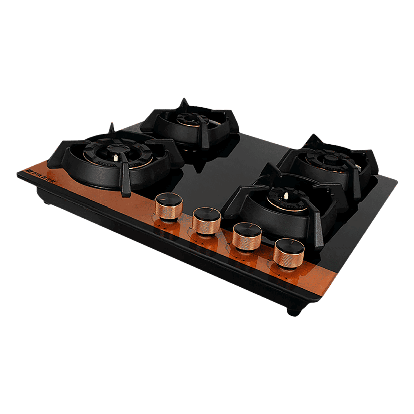 Faber UTOPIA HT 604 CRS BR CI AI Toughened Glass Top 4 Burner Automatic Electric Hob (Heat Resistant Metal Knob, Black)_9