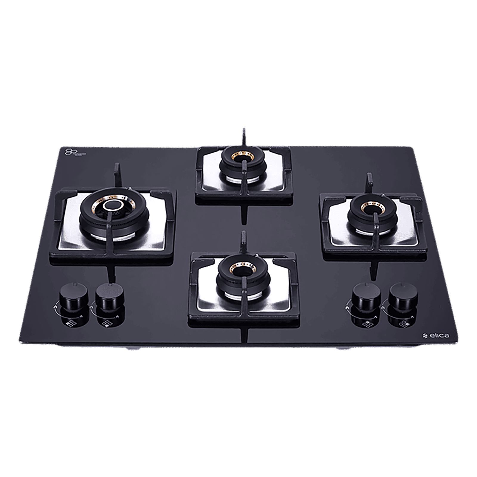 Elica FLEXI AB HCT 460 Glass Top 4 Burner Automatic Electric Hob (Multi Flame Control, Black)_1