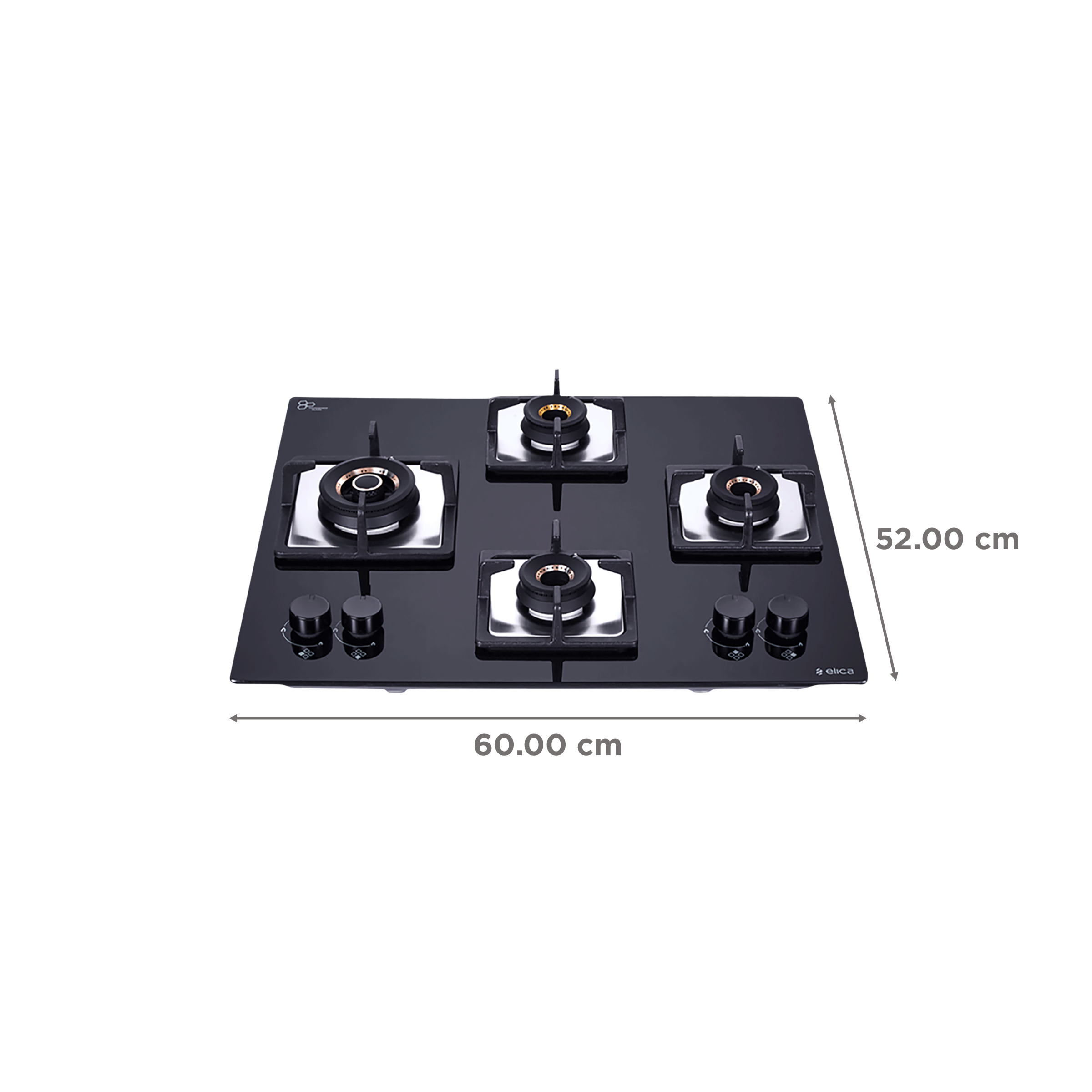 Elica FLEXI AB HCT 460 Glass Top 4 Burner Automatic Electric Hob (Multi Flame Control, Black)_2