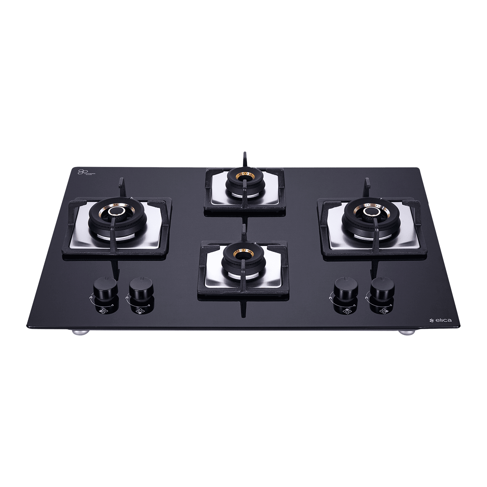 Elica FLEXI AB HCT 470 DX Glass Top 4 Burner Automatic Electric Hob (Multi Flame Control, Black) Elica FLEXI AB HCT 470 DX Glass Top 4 Burner Automatic Electric Hob (Multi Flame Control, Black)_1