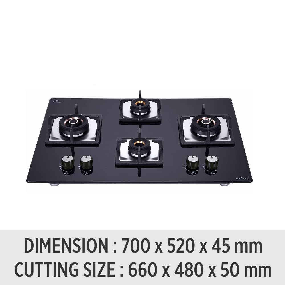 Elica FLEXI AB HCT 470 DX Glass Top 4 Burner Automatic Electric Hob (Multi Flame Control, Black) Elica FLEXI AB HCT 470 DX Glass Top 4 Burner Automatic Electric Hob (Multi Flame Control, Black)_9
