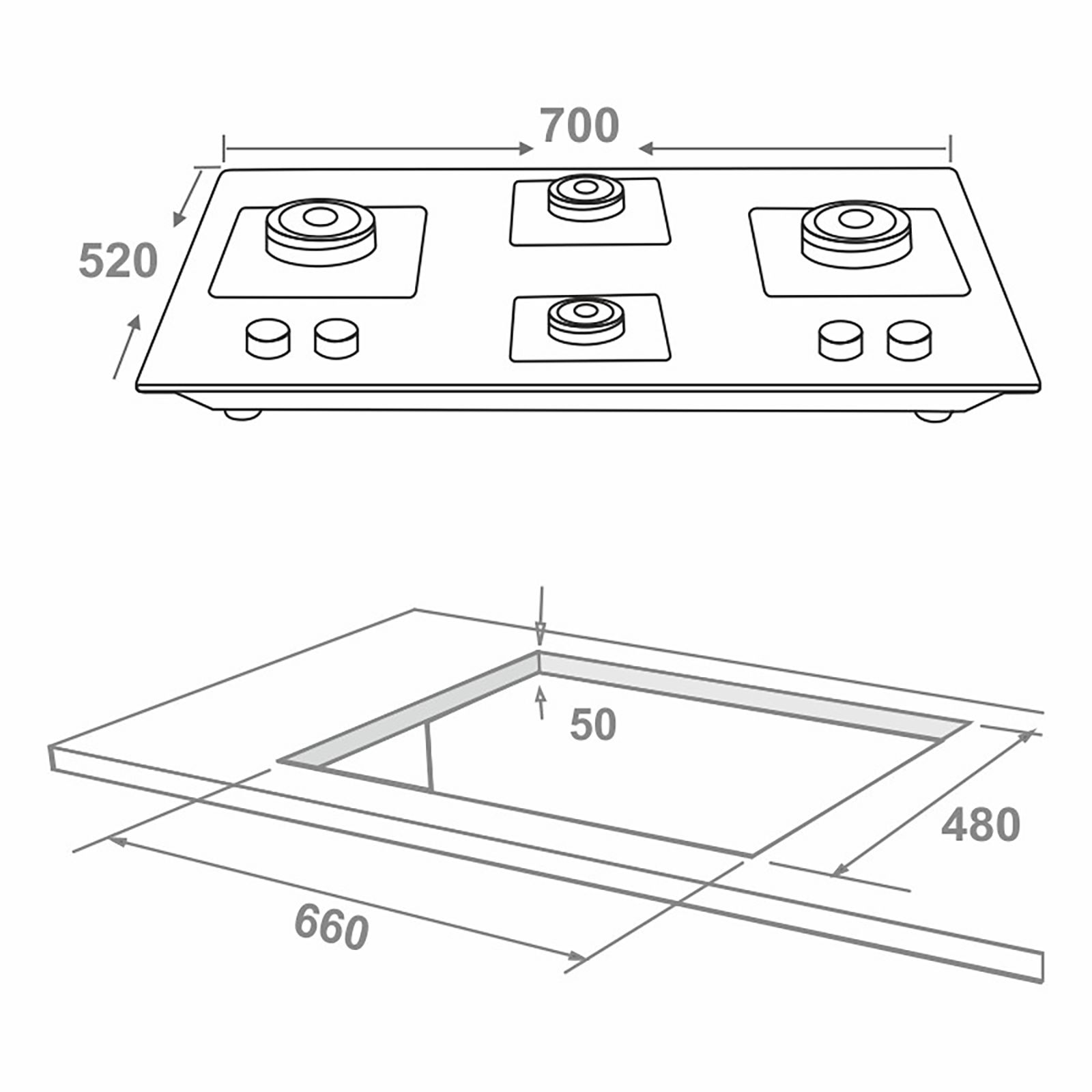 Elica FLEXI AB HCT 470 DX Glass Top 4 Burner Automatic Electric Hob (Multi Flame Control, Black) Elica FLEXI AB HCT 470 DX Glass Top 4 Burner Automatic Electric Hob (Multi Flame Control, Black)_11