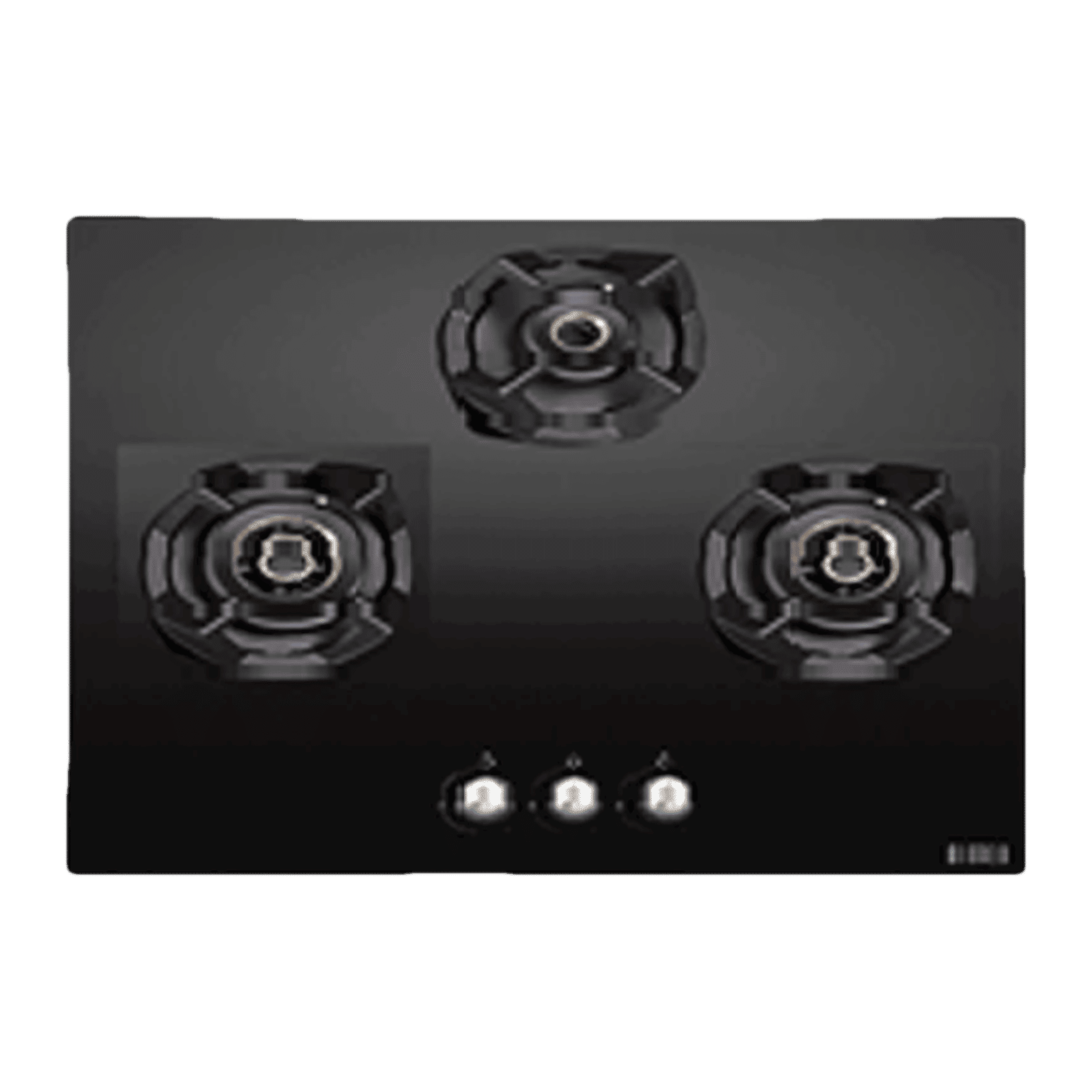 Elica CLASSIC AB 3B 70 DX Glass Top 3 Burner Automatic Electric Hob (Round Metallic Knob, Black)_1