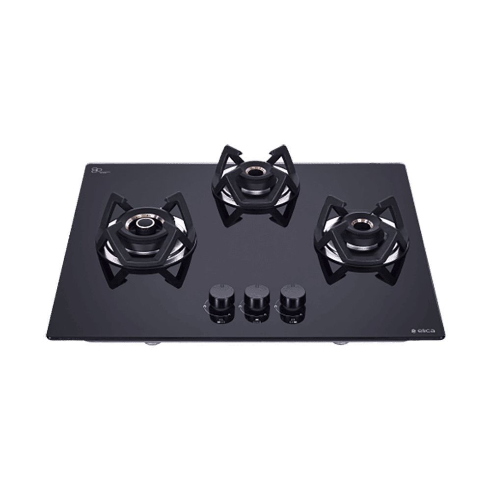 Elica CLASSIC FLEXI AB HCT 3B 60 Toughened Glass Top 3 Burner Automatic Electric Hob (Cast Iron Grid, Black)_4