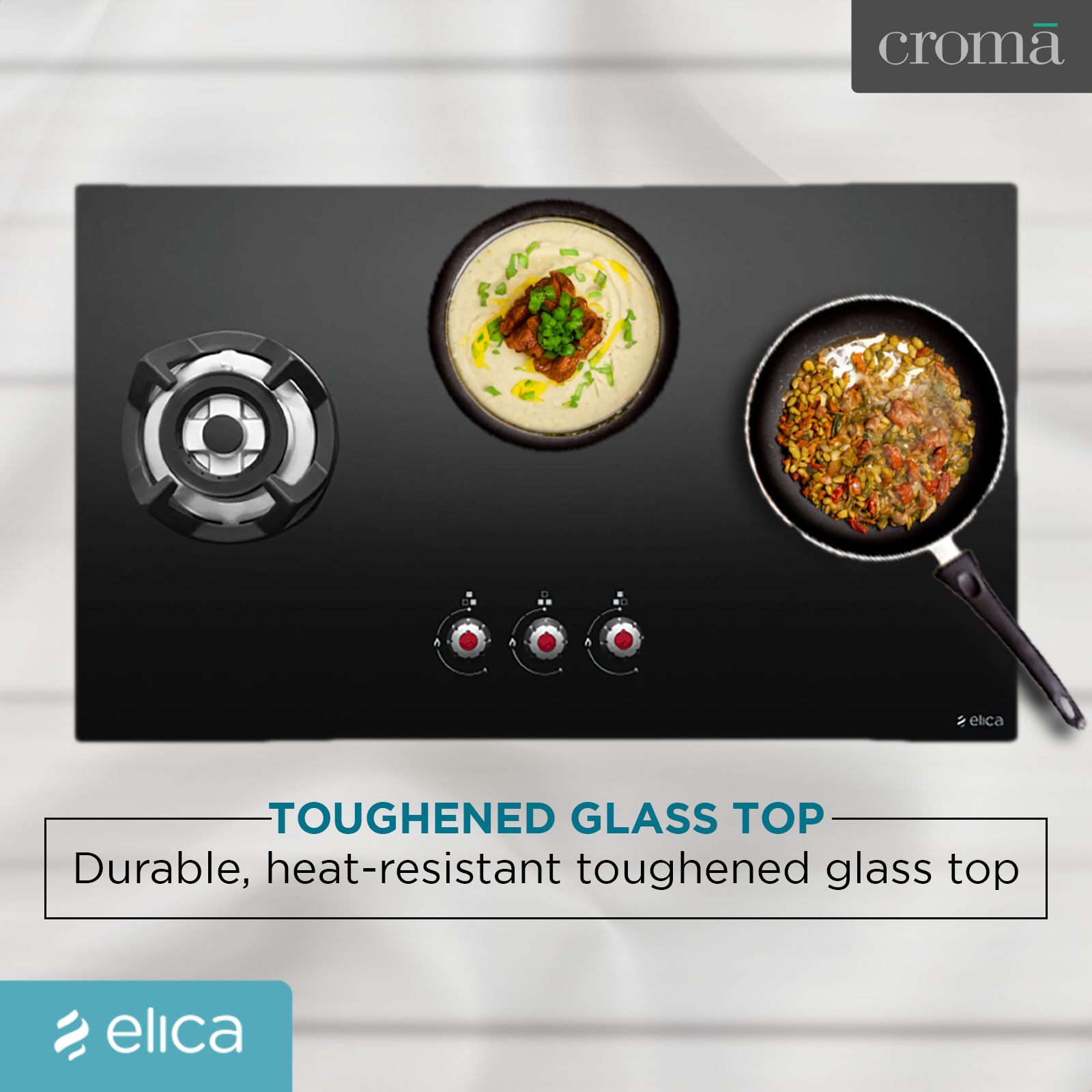 Elica CLASSIC FLEXI AB HCT 3B 75 DX Toughened Glass Top 3 Burner Automatic Electric Hob (Cast Iron Grid, Black)_8