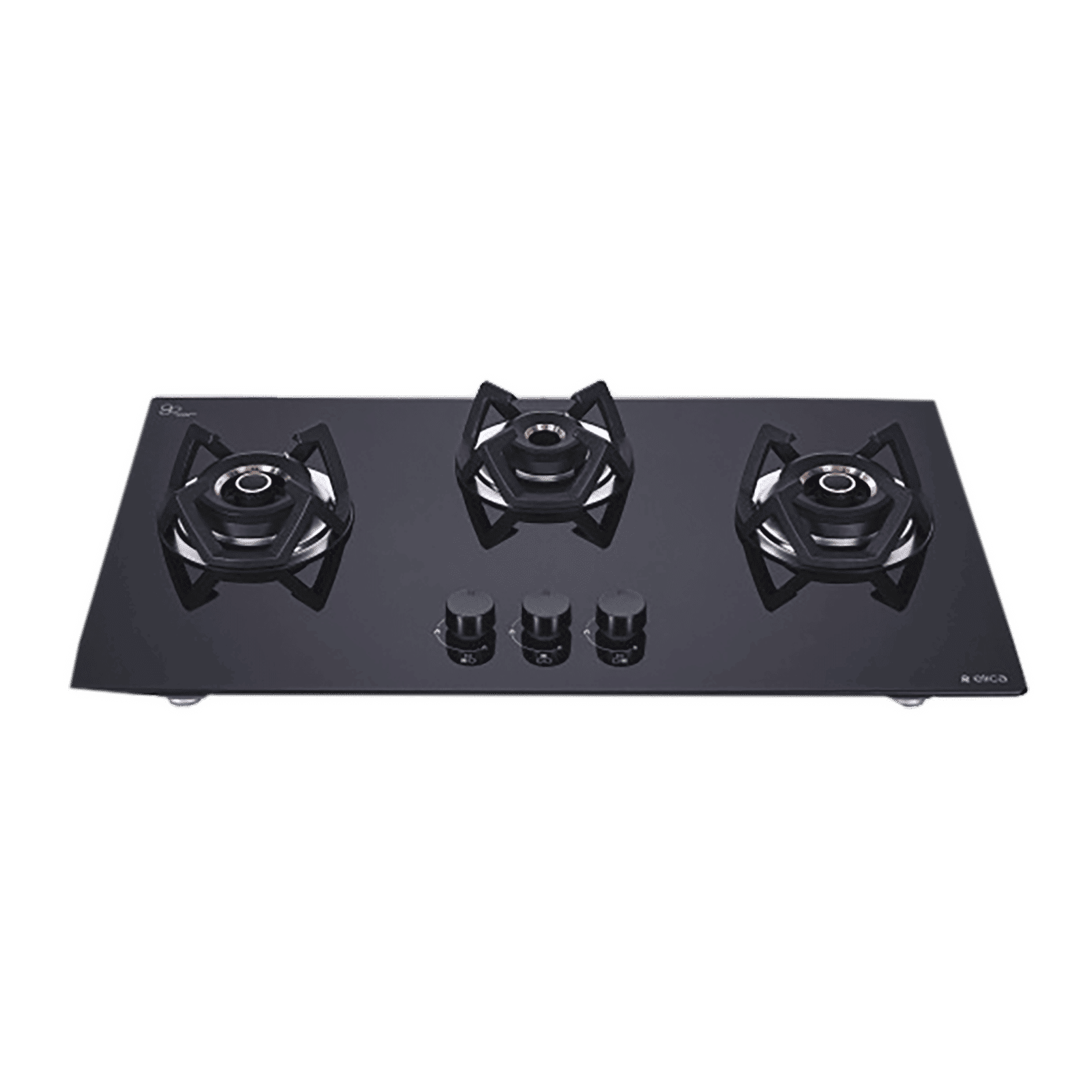 Elica CLASSIC FLEXI AB HCT 3B 75 DX Toughened Glass Top 3 Burner Automatic Electric Hob (Cast Iron Grid, Black)_4