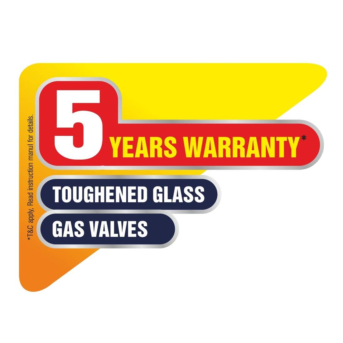 Glen 1073 HT BW Toughened Glass Top 3 Burner Automatic Hob (Sturdy Pan Support, Black/White)_9